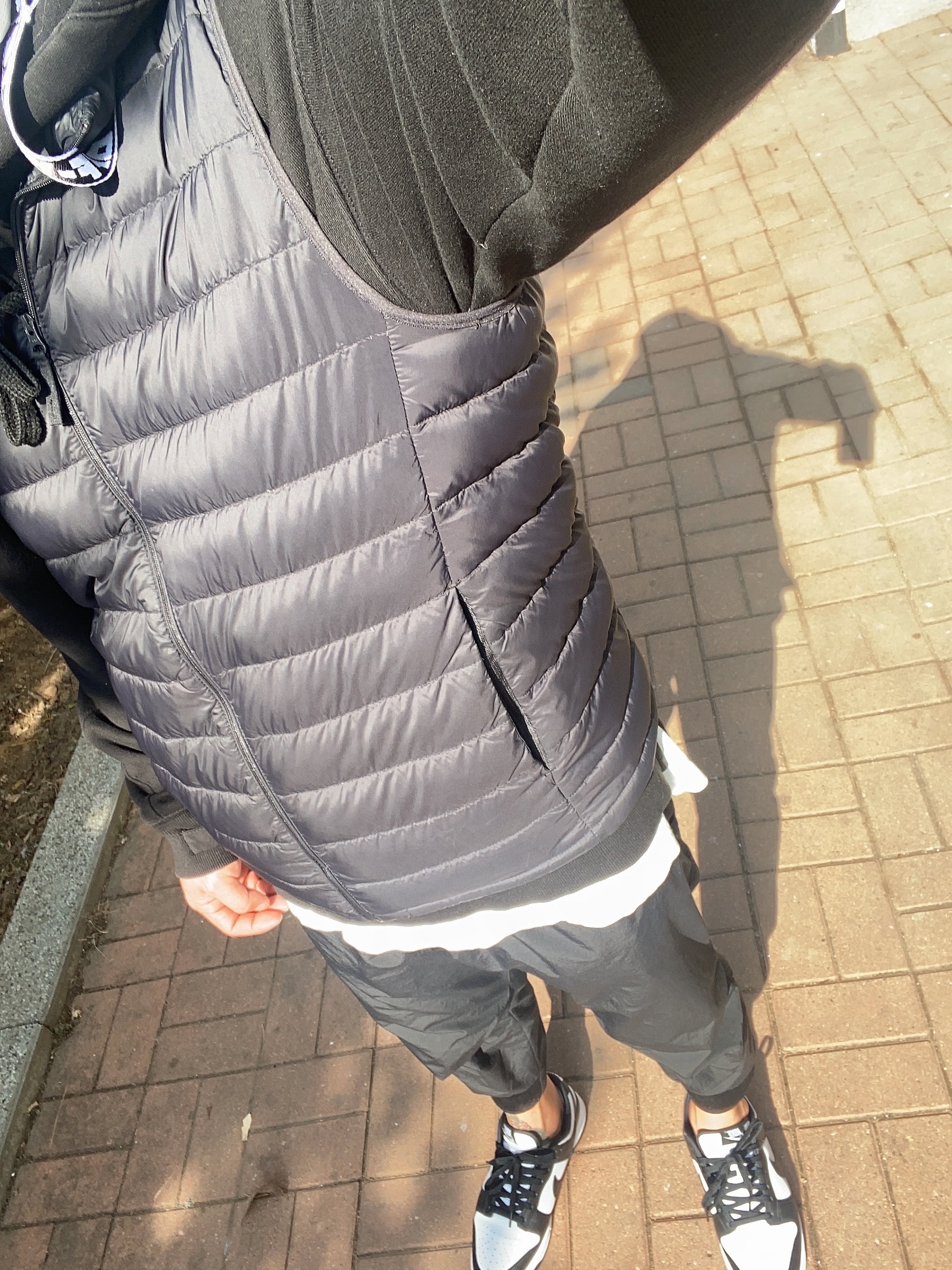 Nike Dunk Low Retro Black 착용 스타일 - 1
