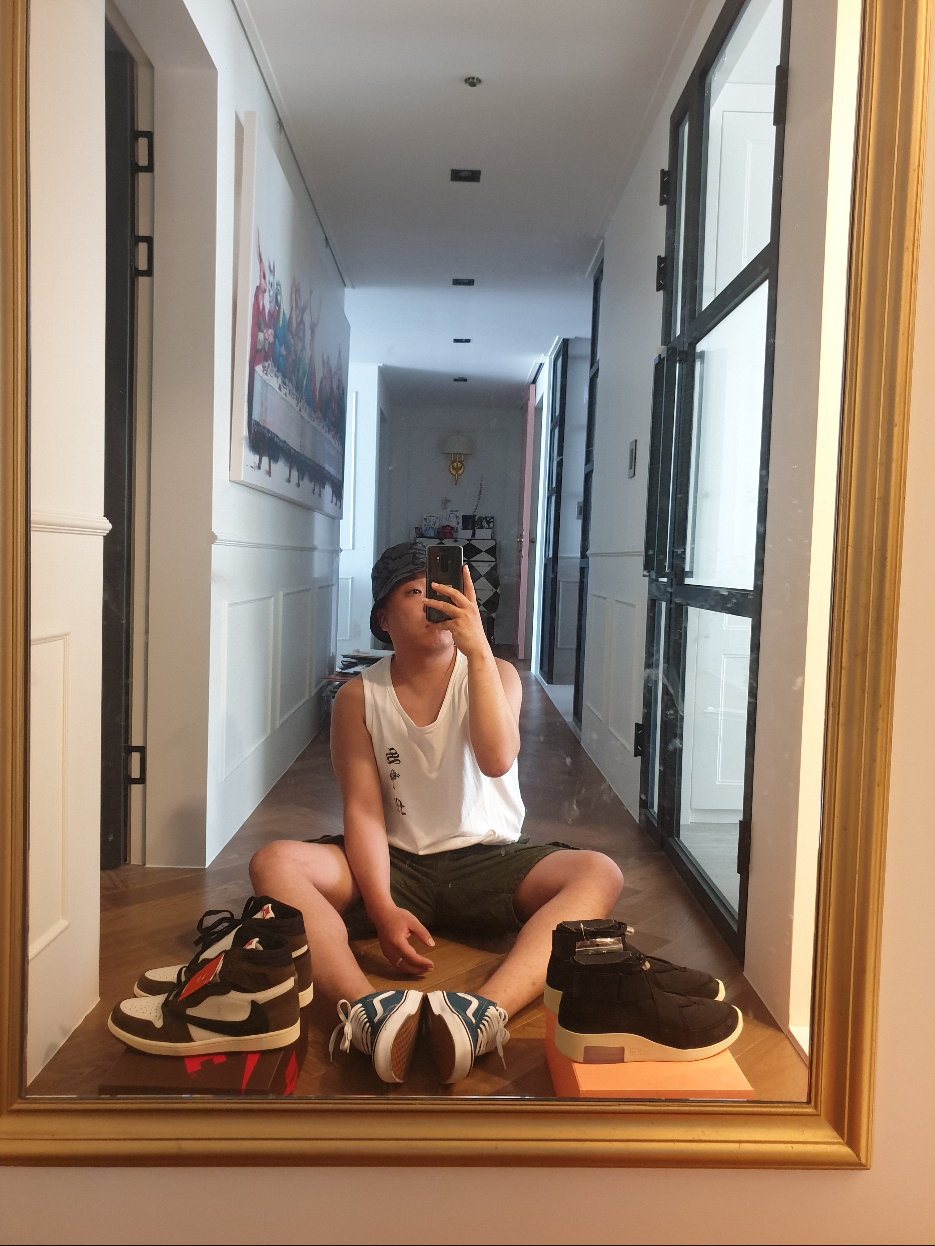 Nike Air Max 1 Wolf Grey Black, Nike Air More Uptempo Black White 2020 착용 스타일 - 4