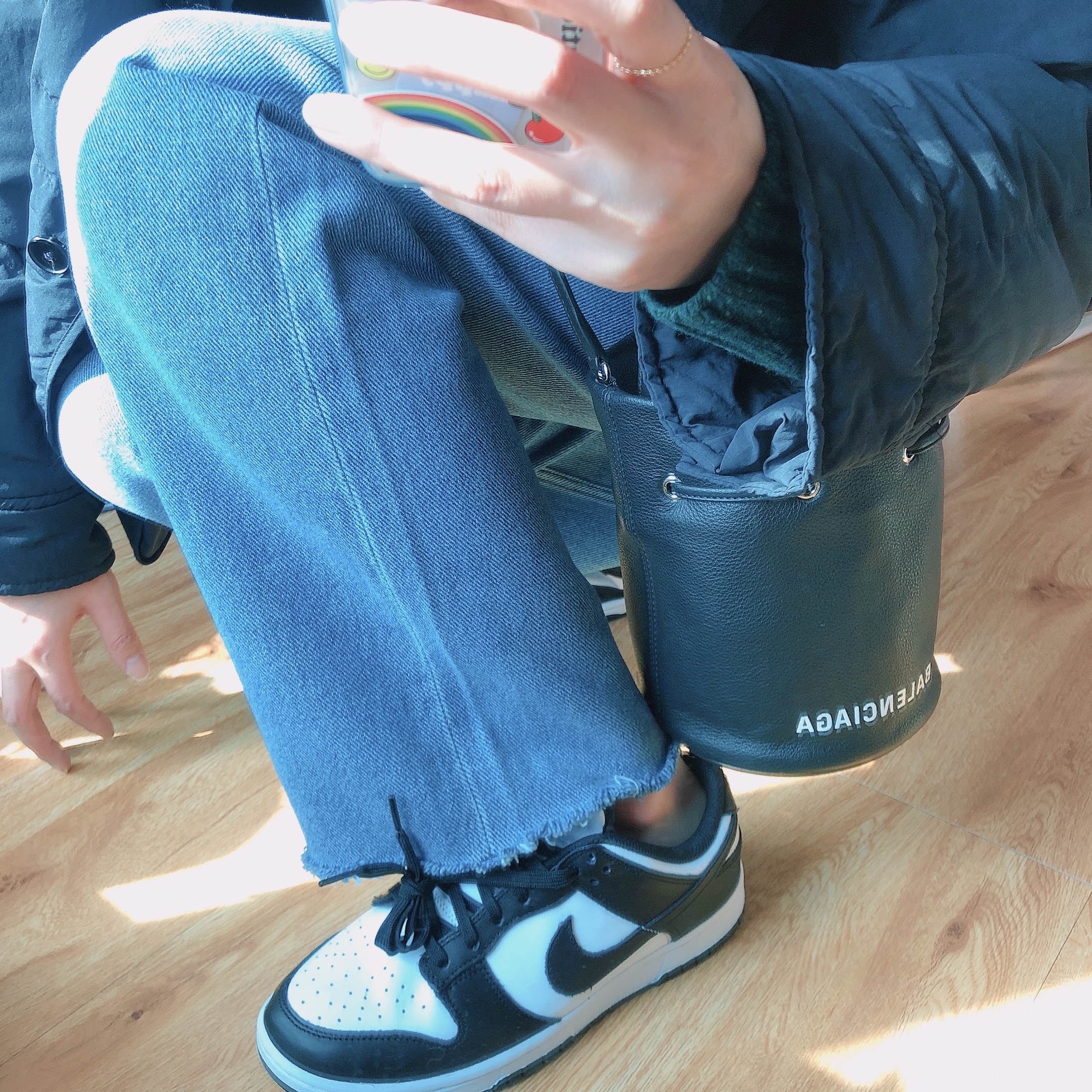 (W) Nike Dunk Low Black 착용 스타일