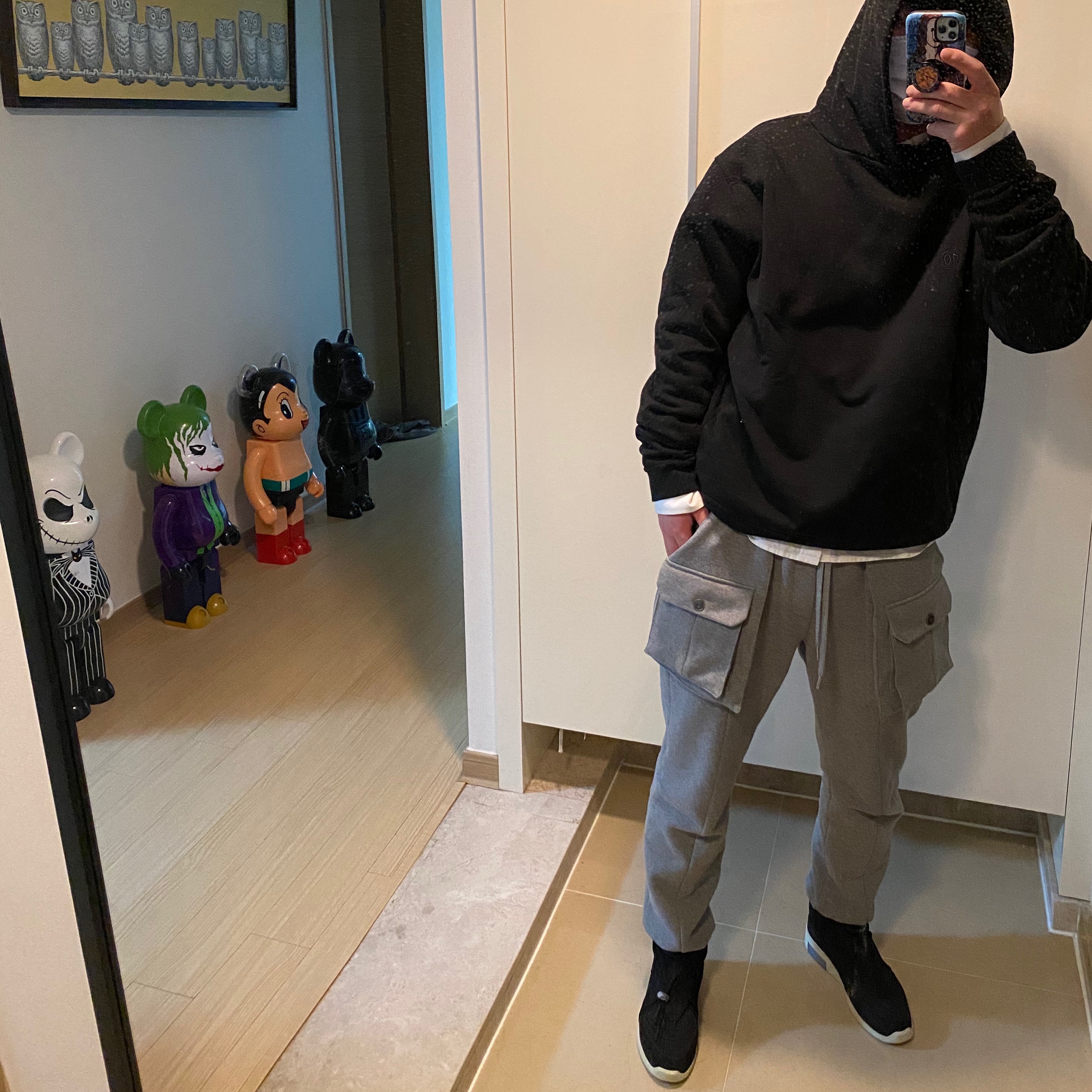 Nike x Fear of God Air Fear of God Raid Black 착용 스타일 - 1
