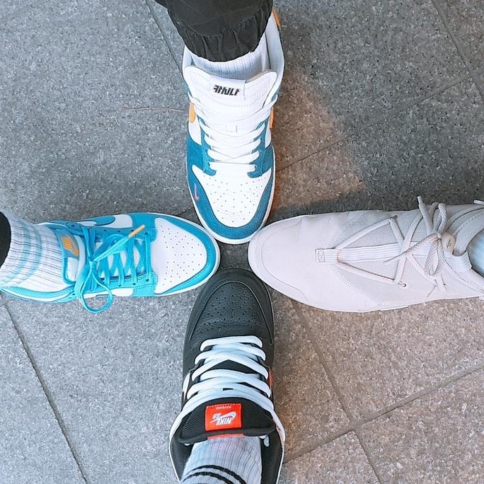 Nike x Undercover Overbreak SP Overcast, Nike x Kasina Dunk Low 80's Bus 착용 스타일 - 2