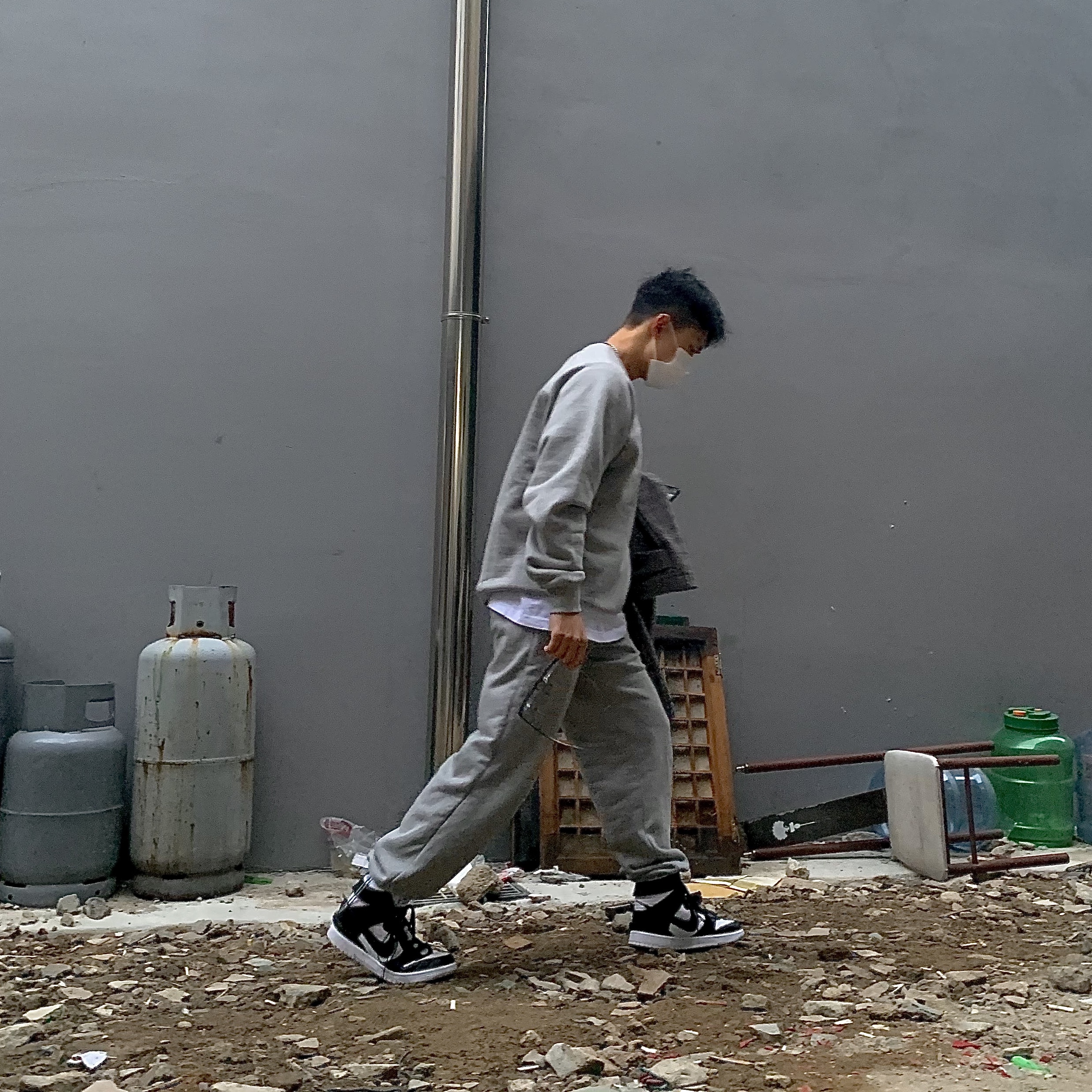 Nike x Ambush Dunk High Black 착용 스타일 - 2