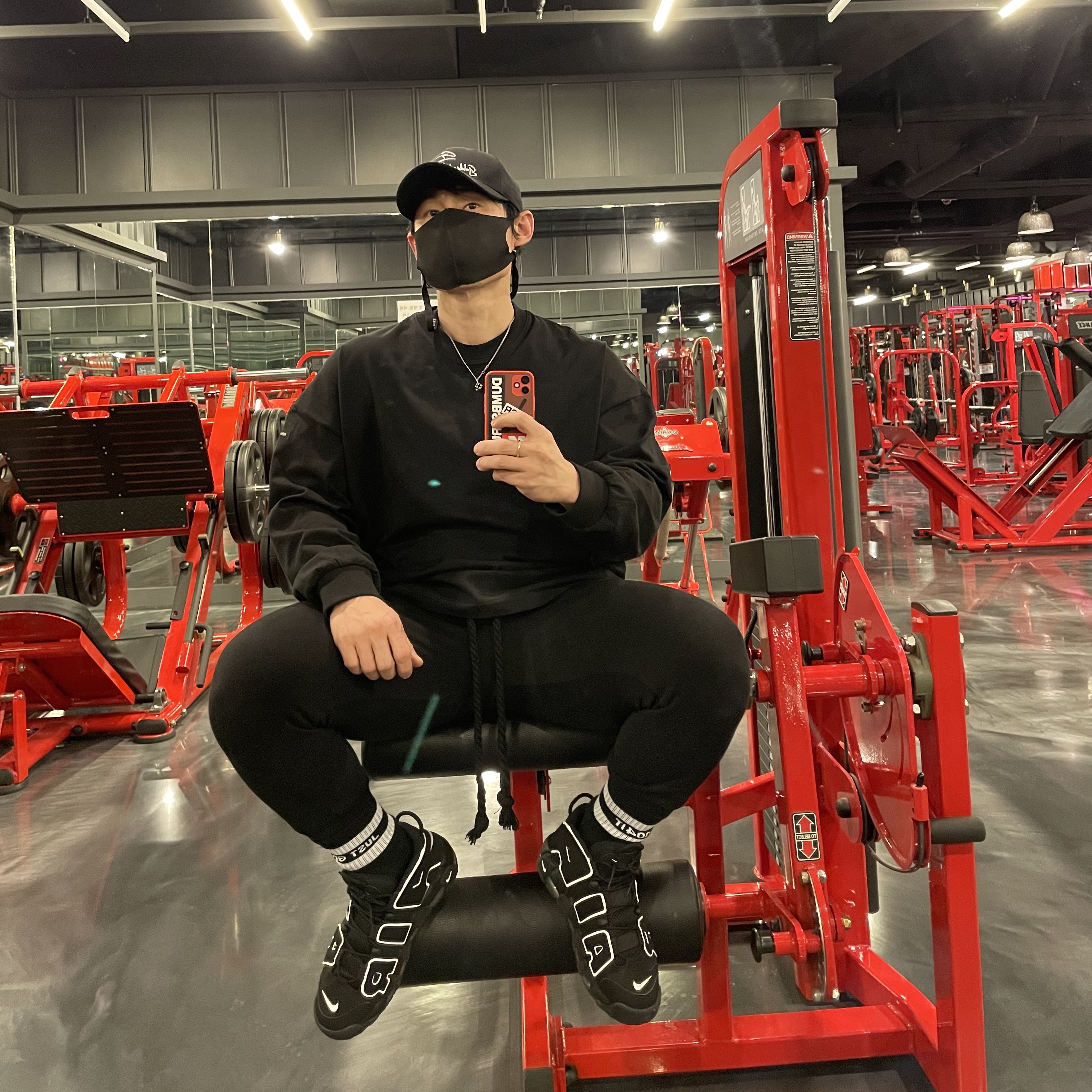 Nike Air More Uptempo Black White 2020 착용 스타일