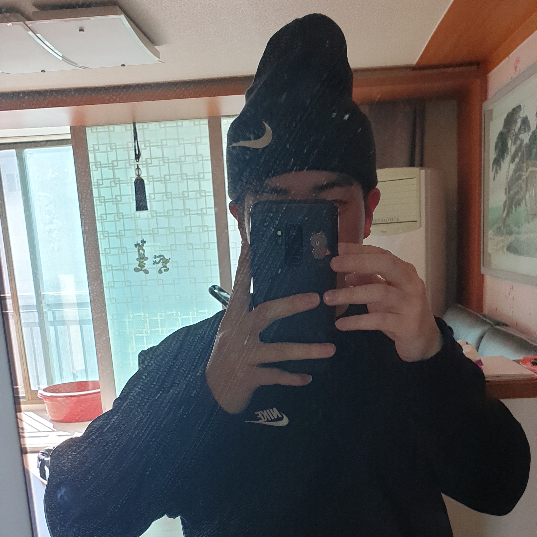 Nike x Stussy Cuff Beanie Black 착용 스타일