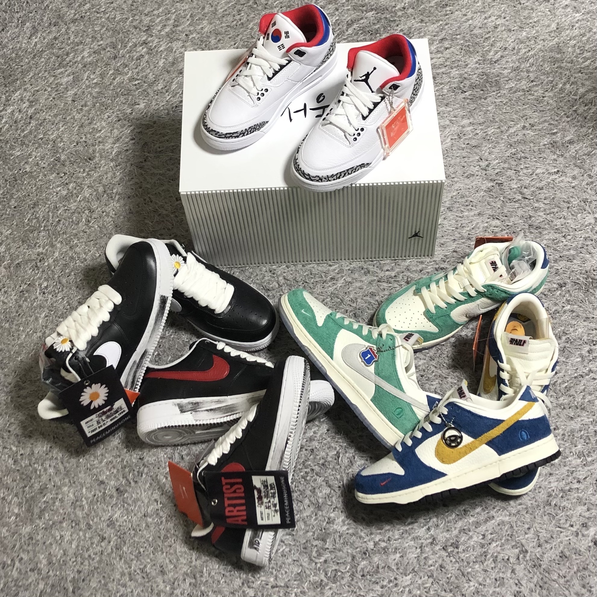 Nike x Peaceminusone Air Force 1 Low Para-Noise, Nike x Peaceminusone Air Force 1 Low Para-Noise - Korea Exclusive 착용 스타일