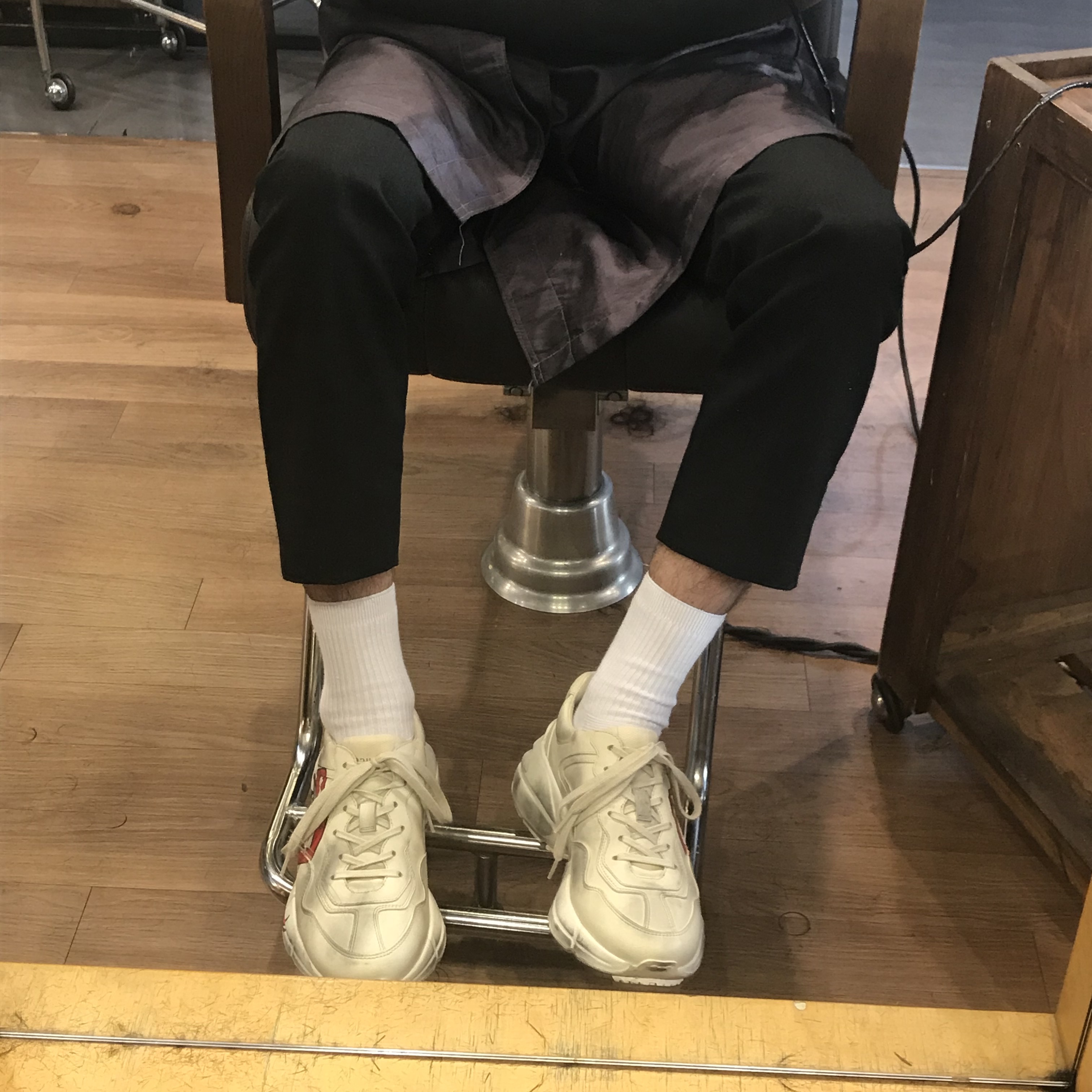 Gucci Rhyton Leather Sneakers Mouth 착용 스타일