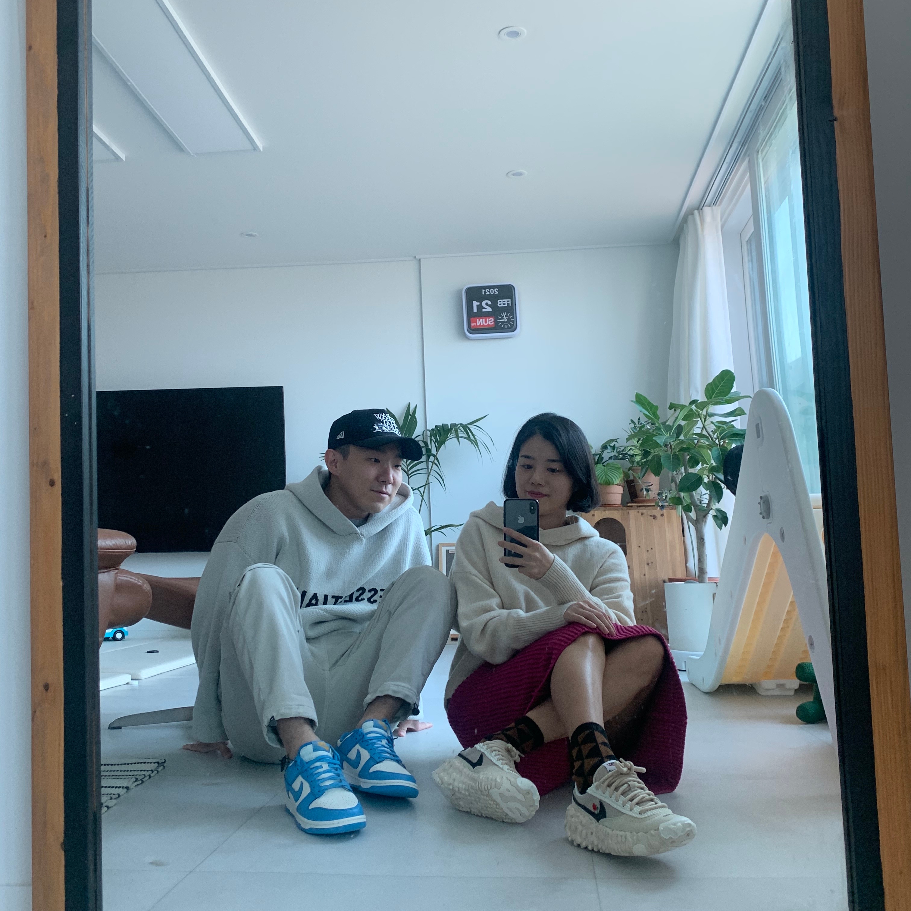 (W) Nike Dunk Low Coast, Nike x Undercover Overbreak SP Overcast 착용 스타일