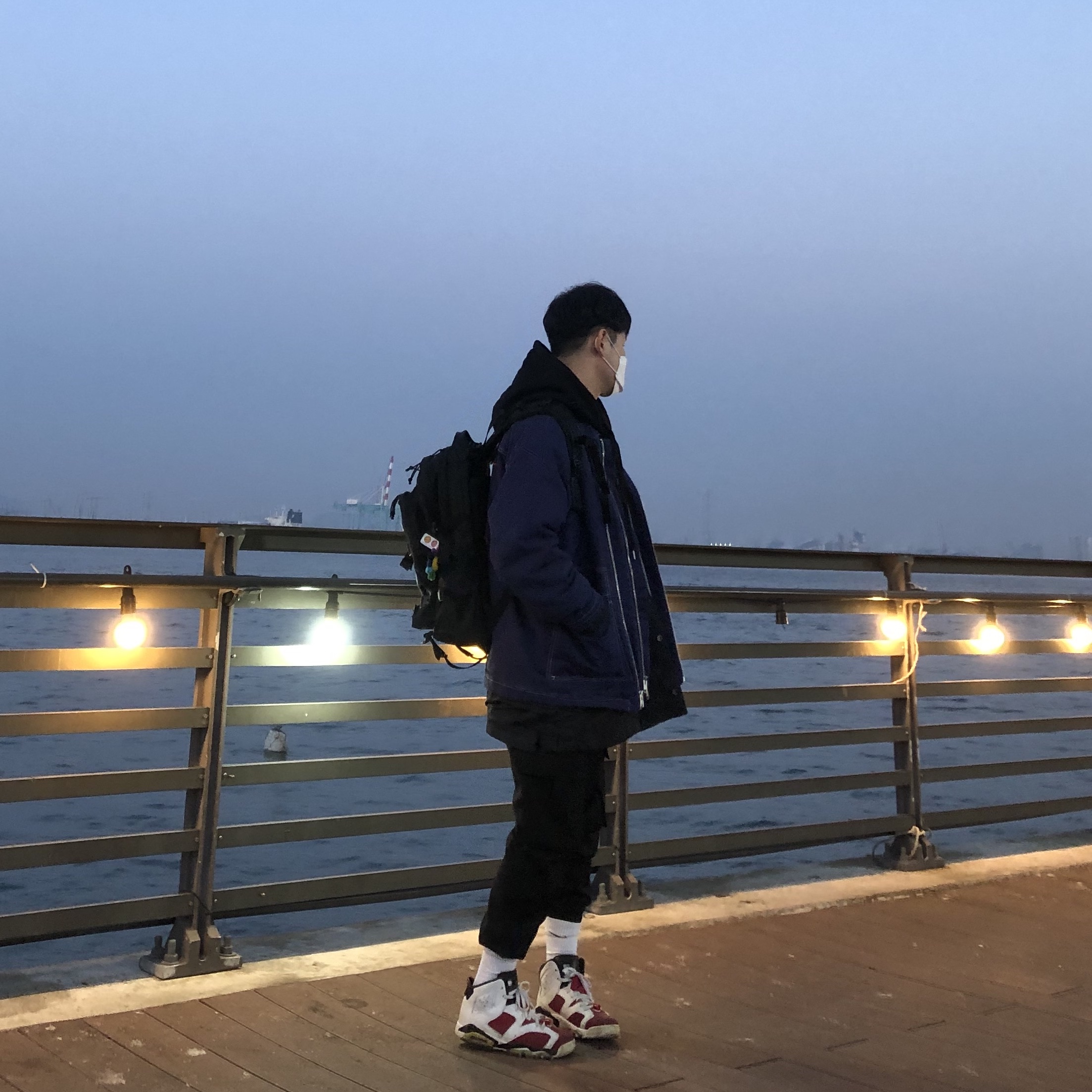 Jordan 6 Retro Carmine 2014, Supreme x Nike Double Zip Quilted Work Jacket Navy - 18FW 착용 스타일