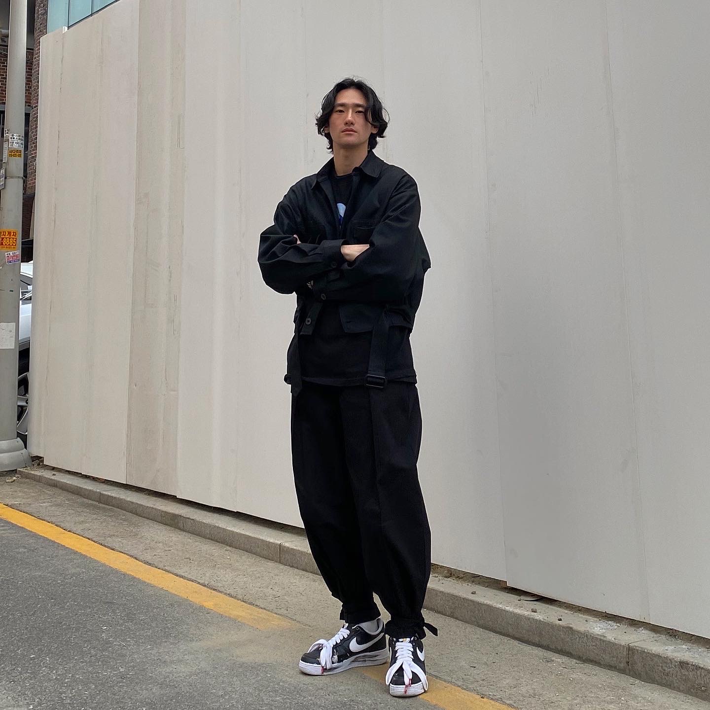 Nike x Peaceminusone Air Force 1 Low Para-Noise 착용 스타일