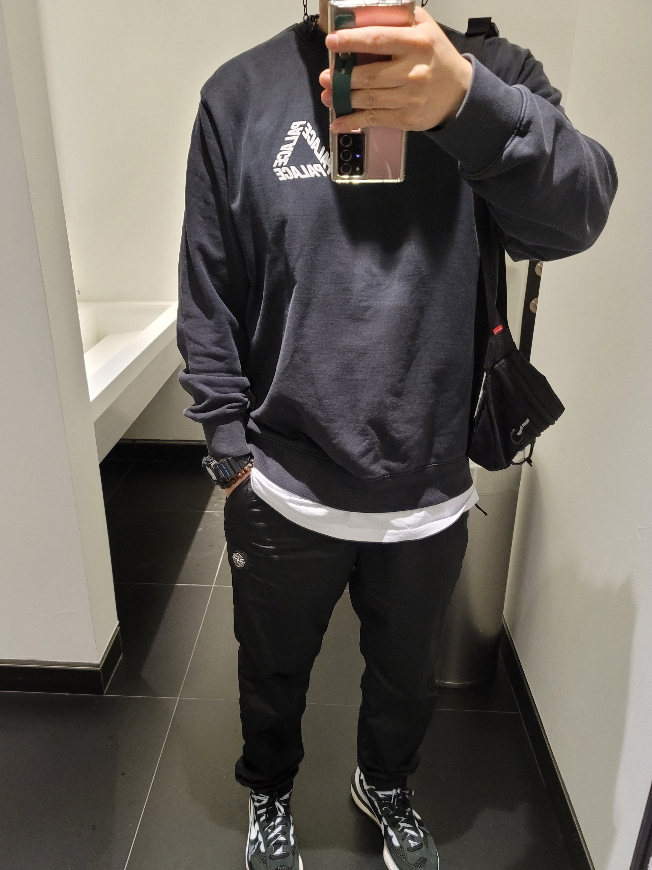 Nike x Sacai VaporWaffle Black White 착용 스타일
