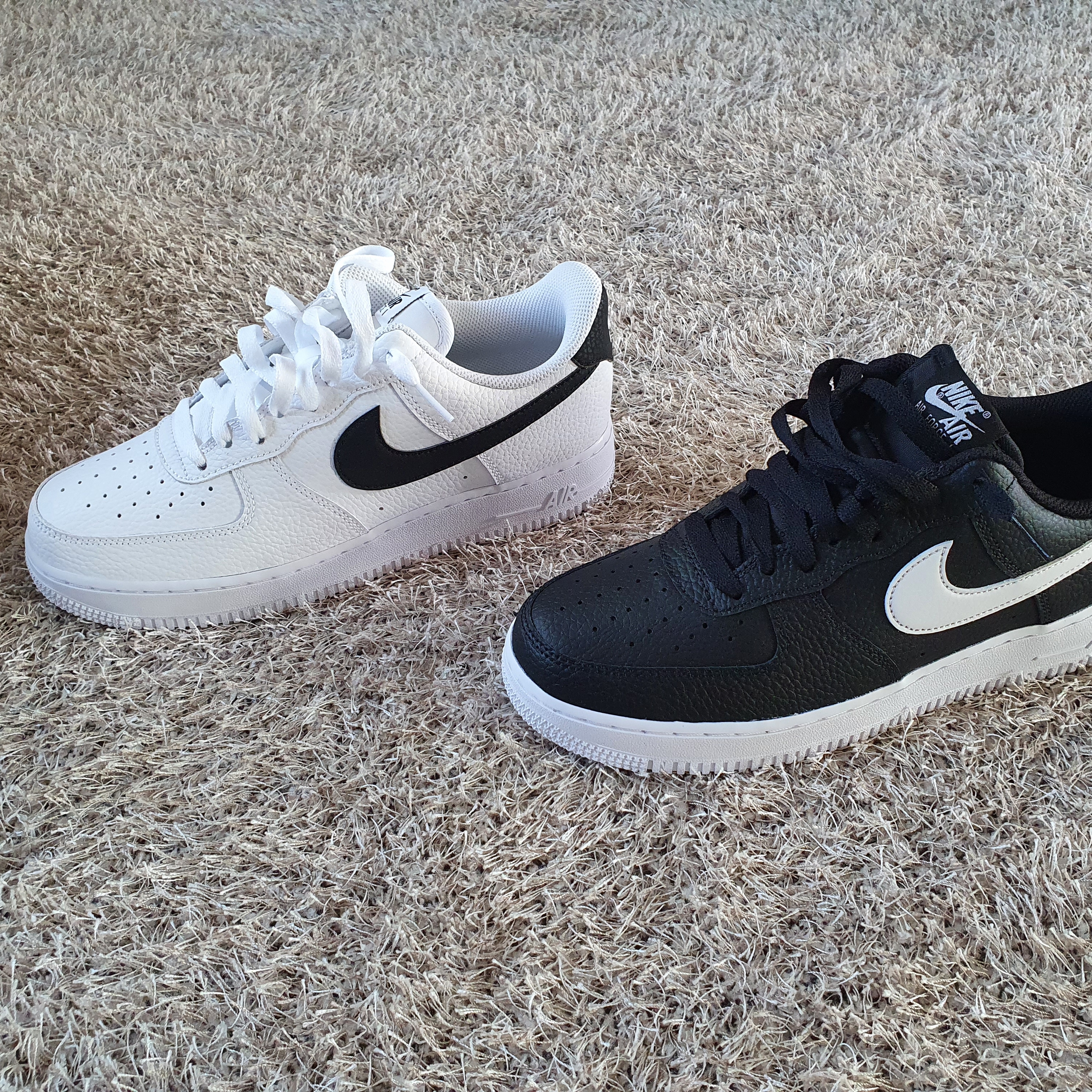 Nike Air Force 1 '07 White Black, Nike Air Force 1 '07 Black White 착용 스타일