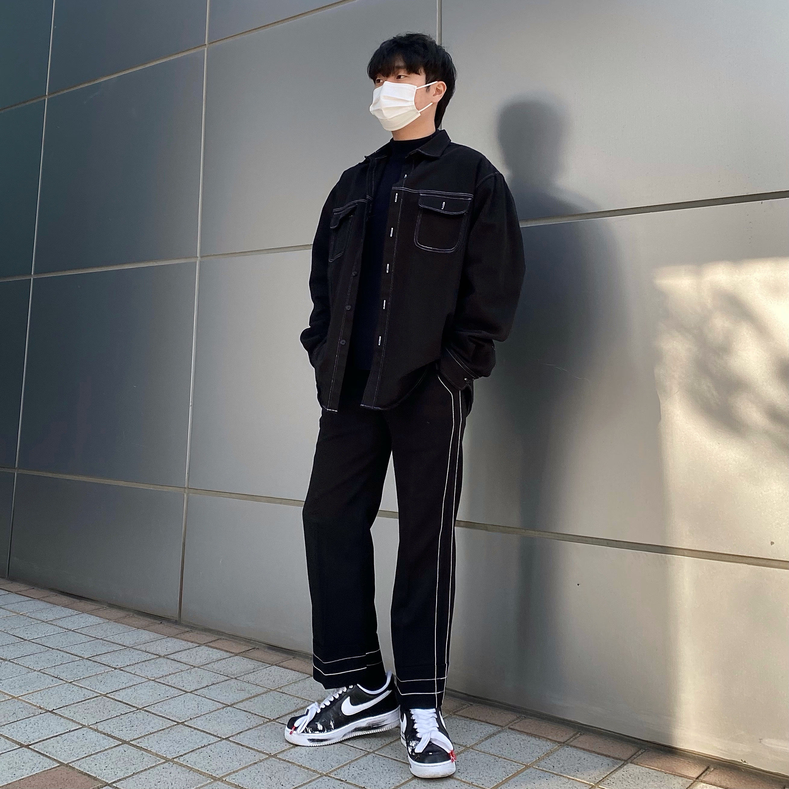 Nike x Peaceminusone Air Force 1 Low Para-Noise 착용 스타일