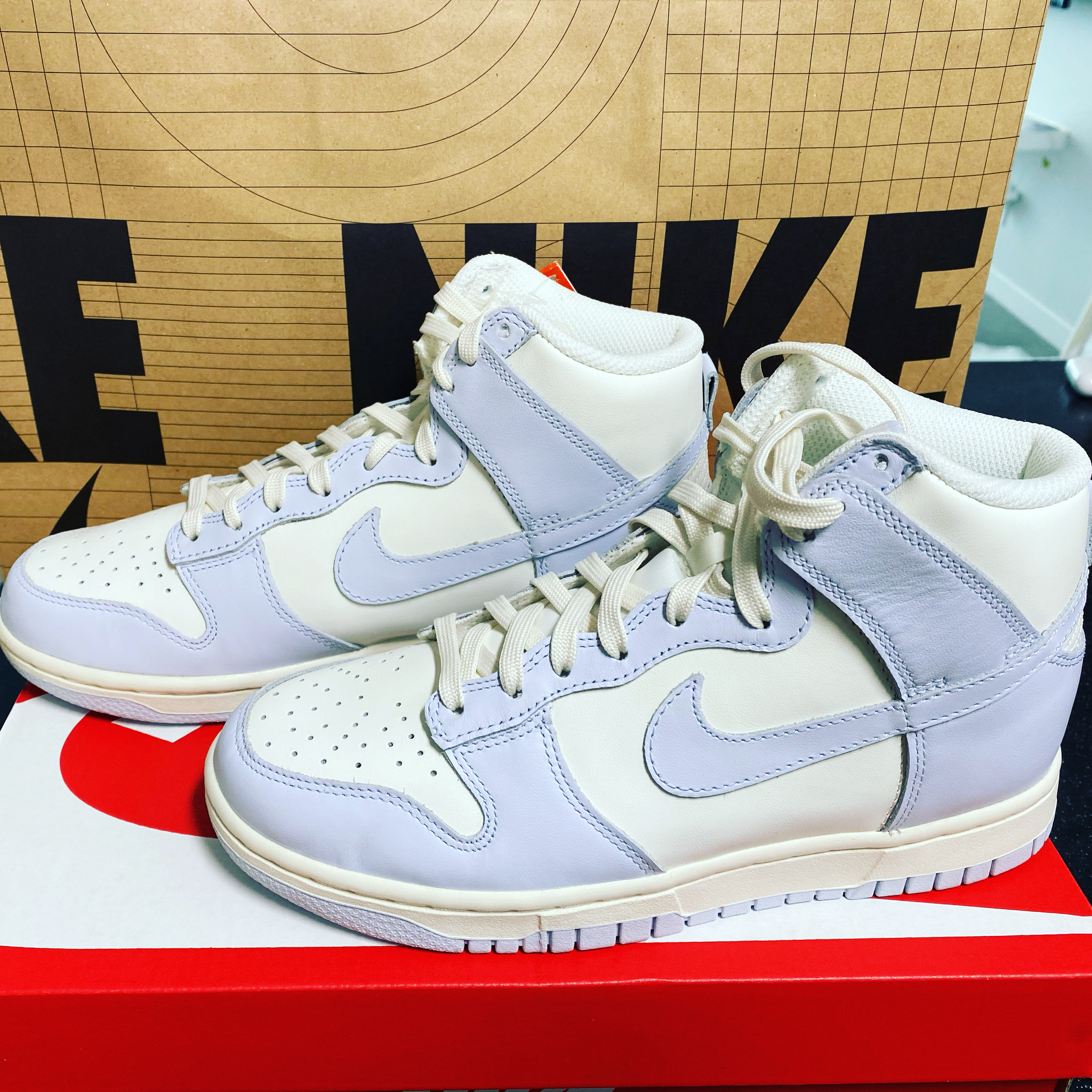 (W) Nike Dunk High Football Grey 착용 스타일