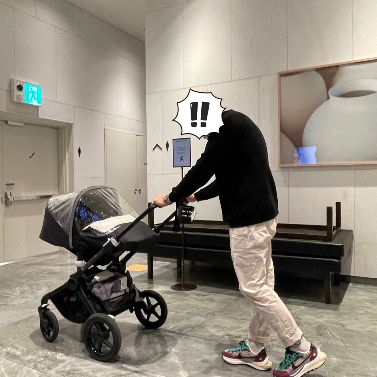 Nike x Sacai VaporWaffle String & Black Villain Red 착용 스타일