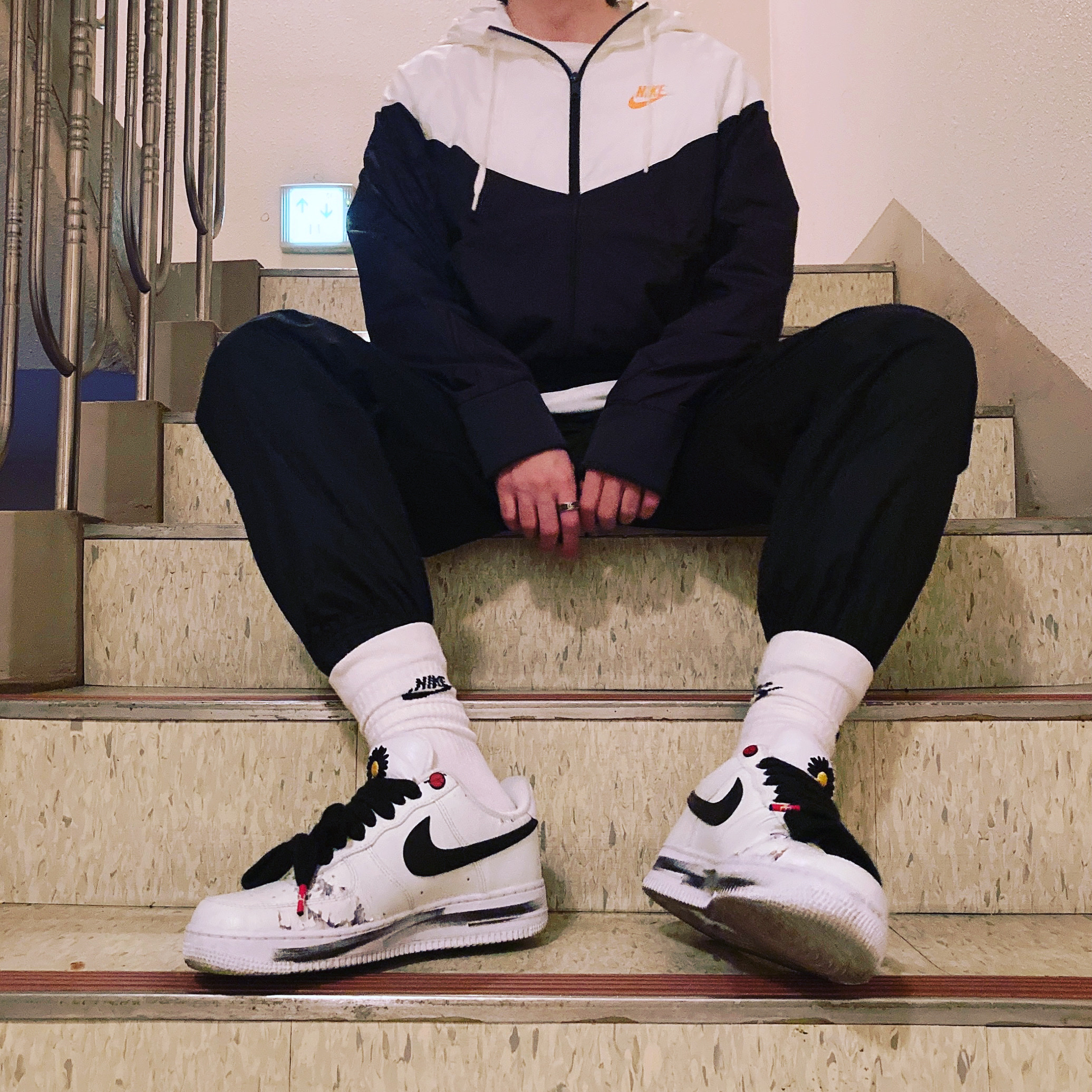 Nike x Peaceminusone Air Force 1 Low Para-Noise 2.0 착용 스타일