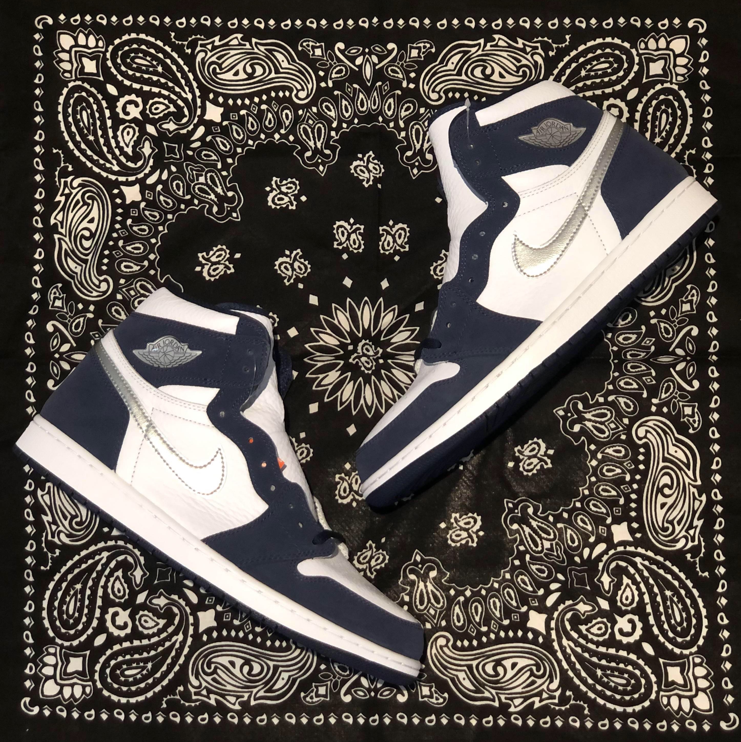 Jordan 1 Retro High OG CO.JP Midnight Navy, (GS) Jordan 1 Retro High OG CO.JP Midnight Navy 착용 스타일