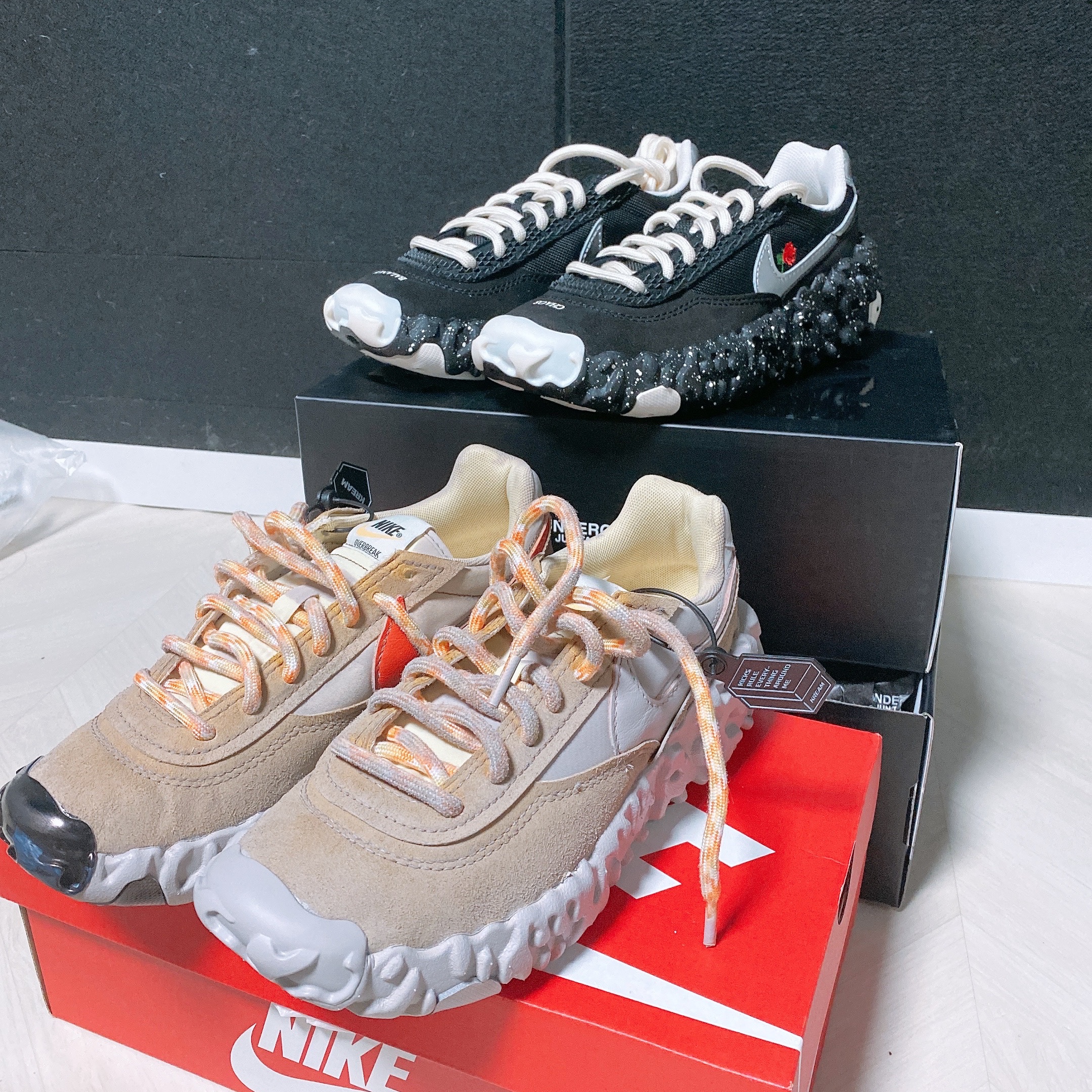 Nike x Undercover Overbreak SP Black, Nike Overbreak SP College Grey 착용 스타일