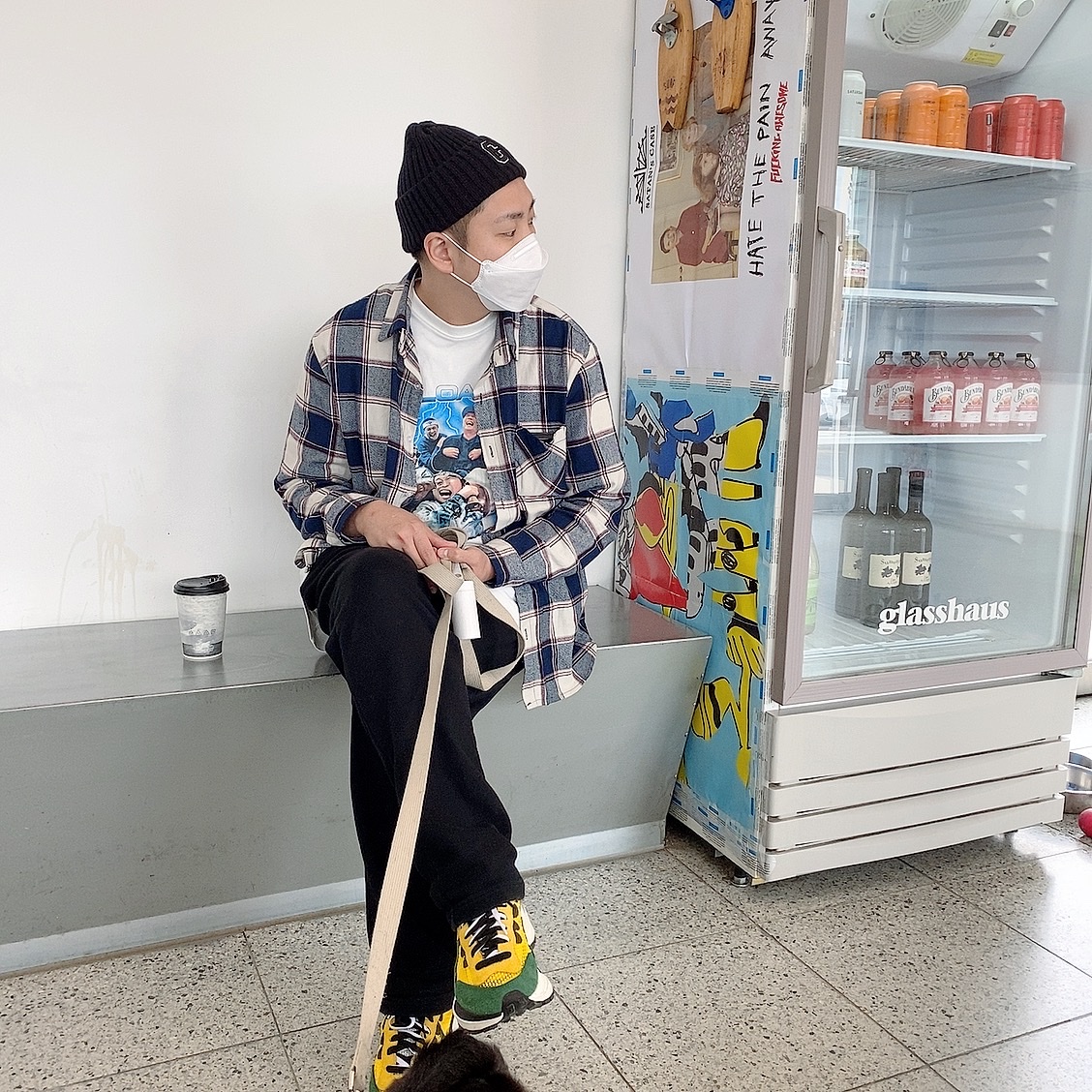 Nike x Sacai VaporWaffle Tour Yellow & Gorge Green Sail 착용 스타일