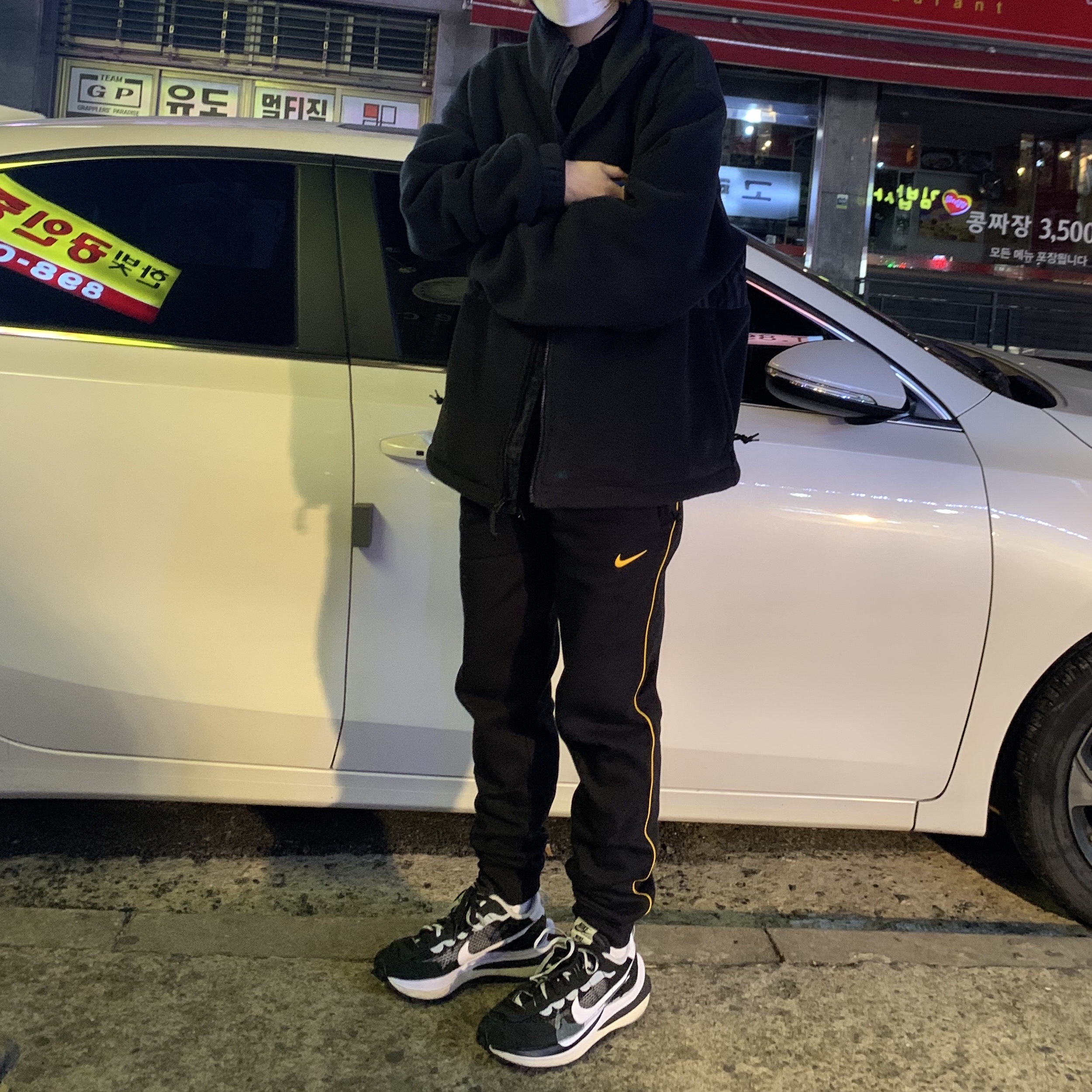 Nike x Drake Nocta Fleece Pants Black - US/EU, Nike x Sacai VaporWaffle Black White 착용 스타일 - 1