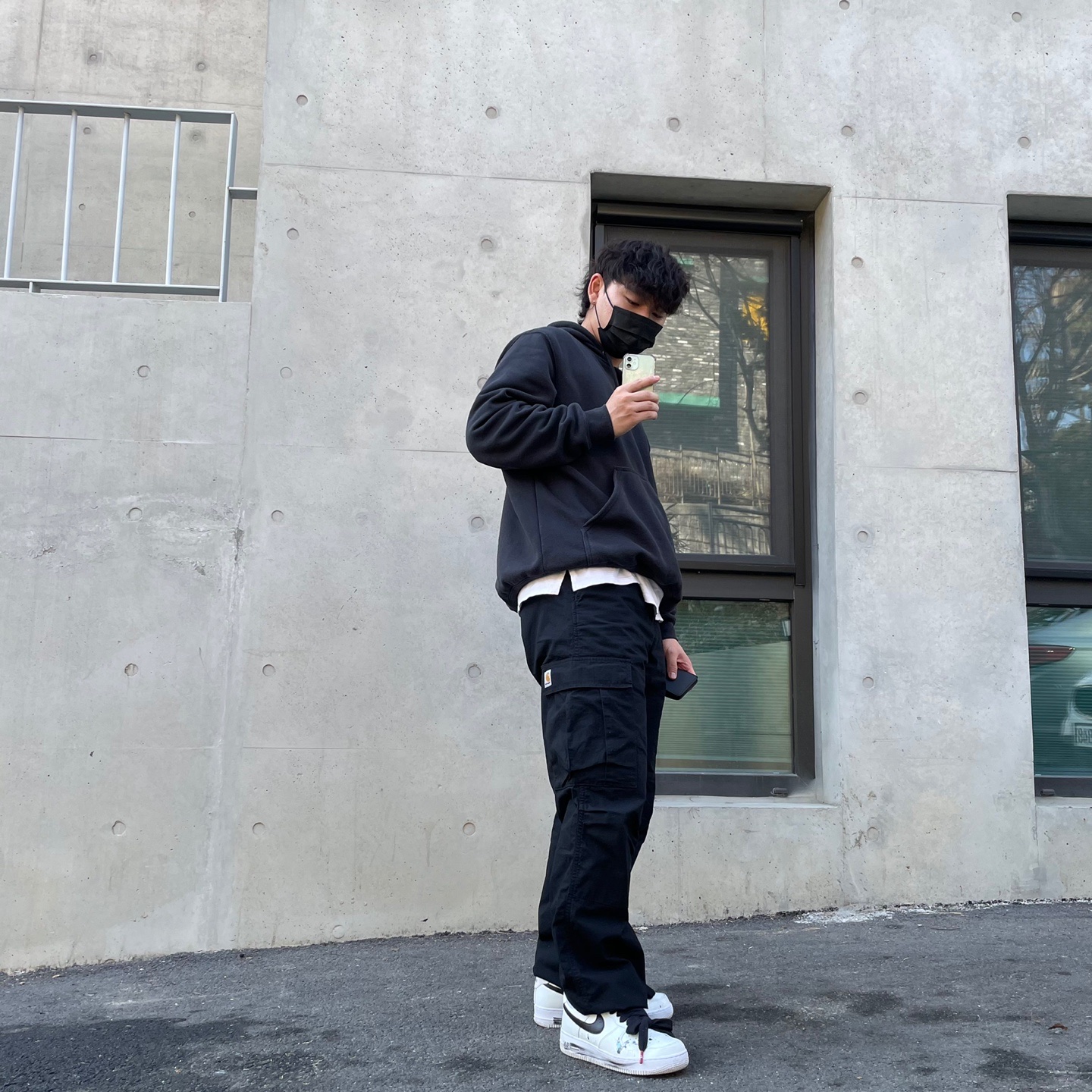 Nike x Peaceminusone Air Force 1 Low Para-Noise 2.0 착용 스타일