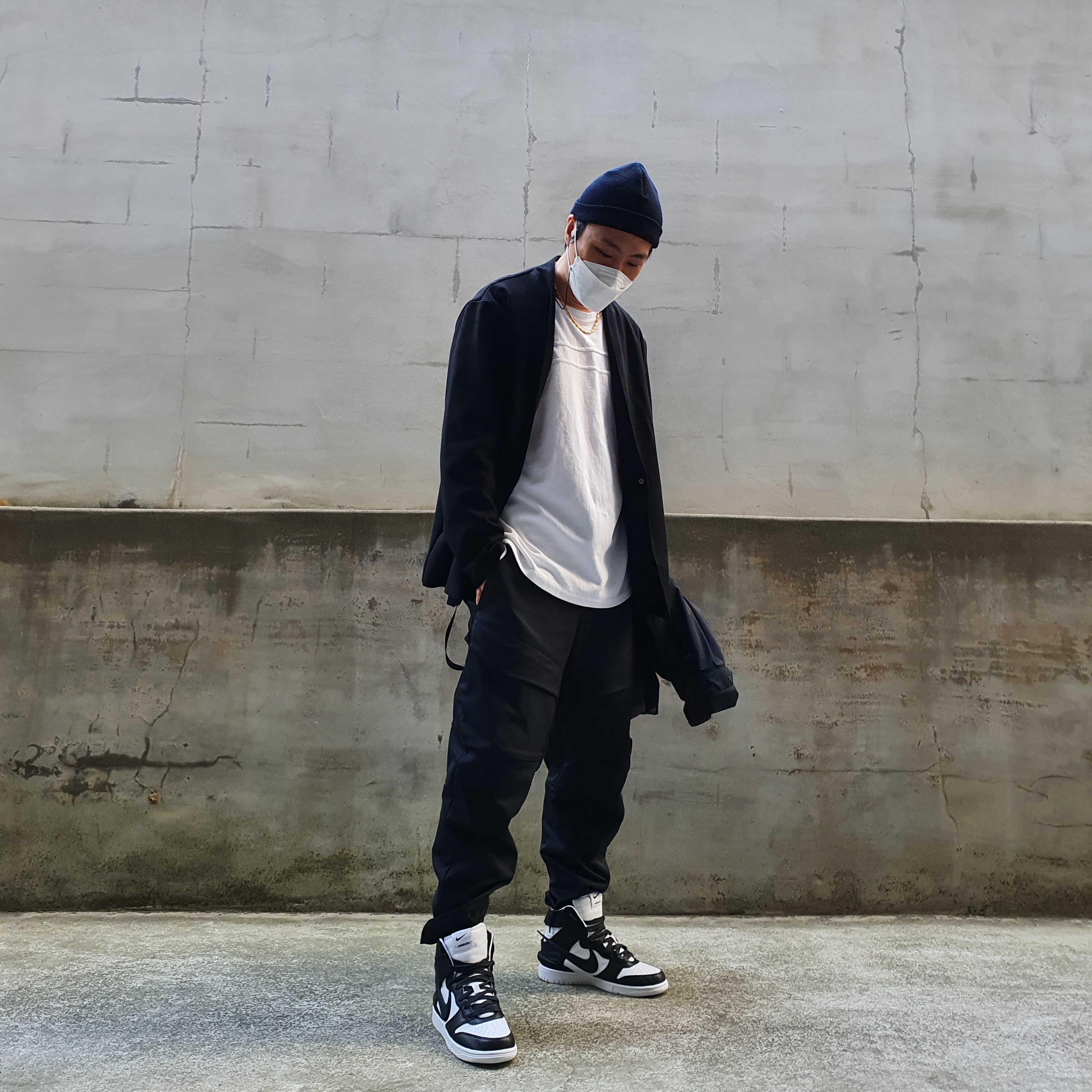 Nike x Ambush Dunk High Black 착용 스타일