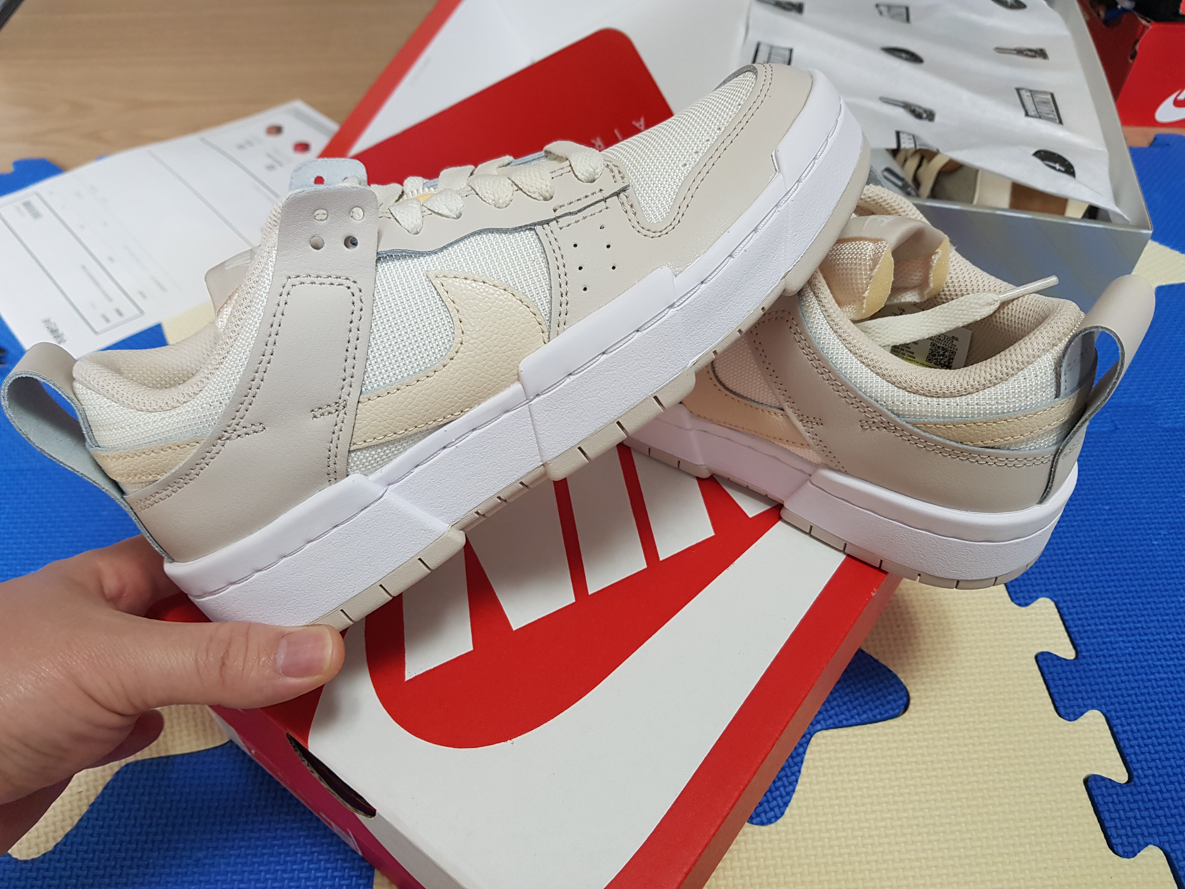 (W) Nike Dunk Low Disrupt Desert Sand 착용 스타일