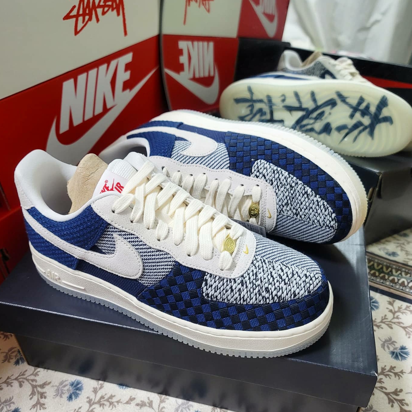 (W) Nike Air Force 1 '07 LV8 Sashiko 착용 스타일