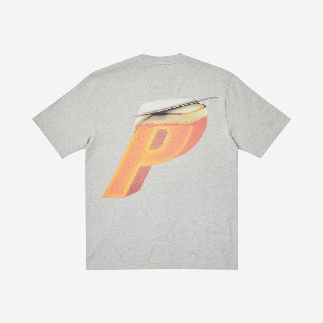 Palace x Stella Artois P-Skim T-Shirt Grey Marl - 21SS 상세 이미지 1