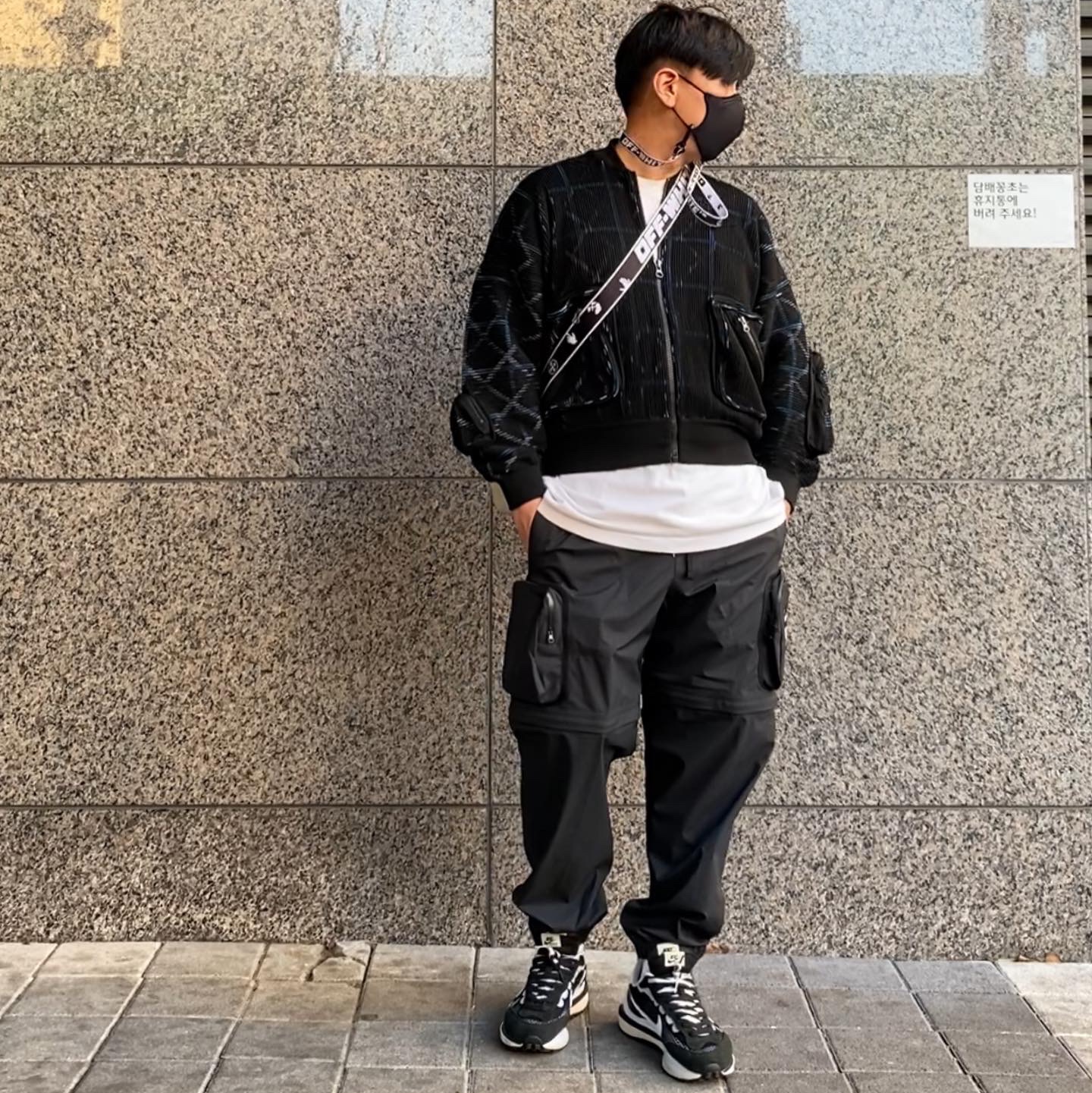 Nike x Undercover 2-In-1 Pants Black - Asia, Nike x Undercover NRG Knit MA-1 Bomber Jacket Black - Asia 착용 스타일