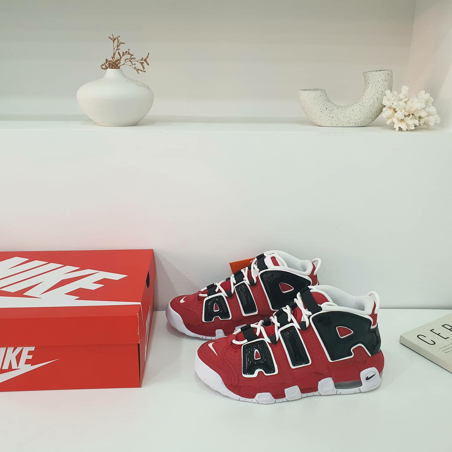 (GS) Nike Air More Uptempo 96 Bulls 2016, Nike Air More Uptempo 96 Bulls 2017 착용 스타일 - 1