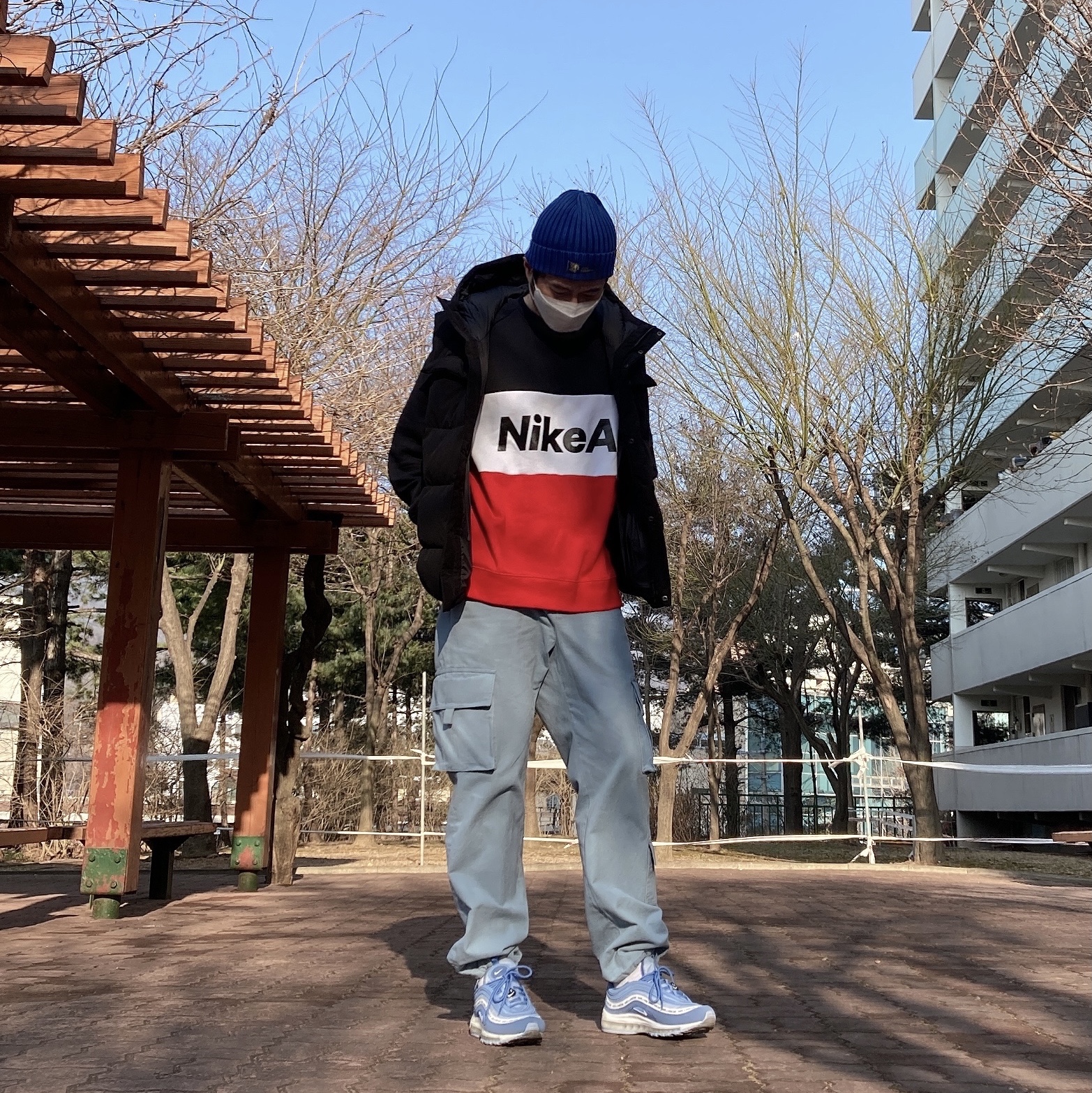 Nike Air Max 97 Have a Nike Day Indigo Storm 착용 스타일