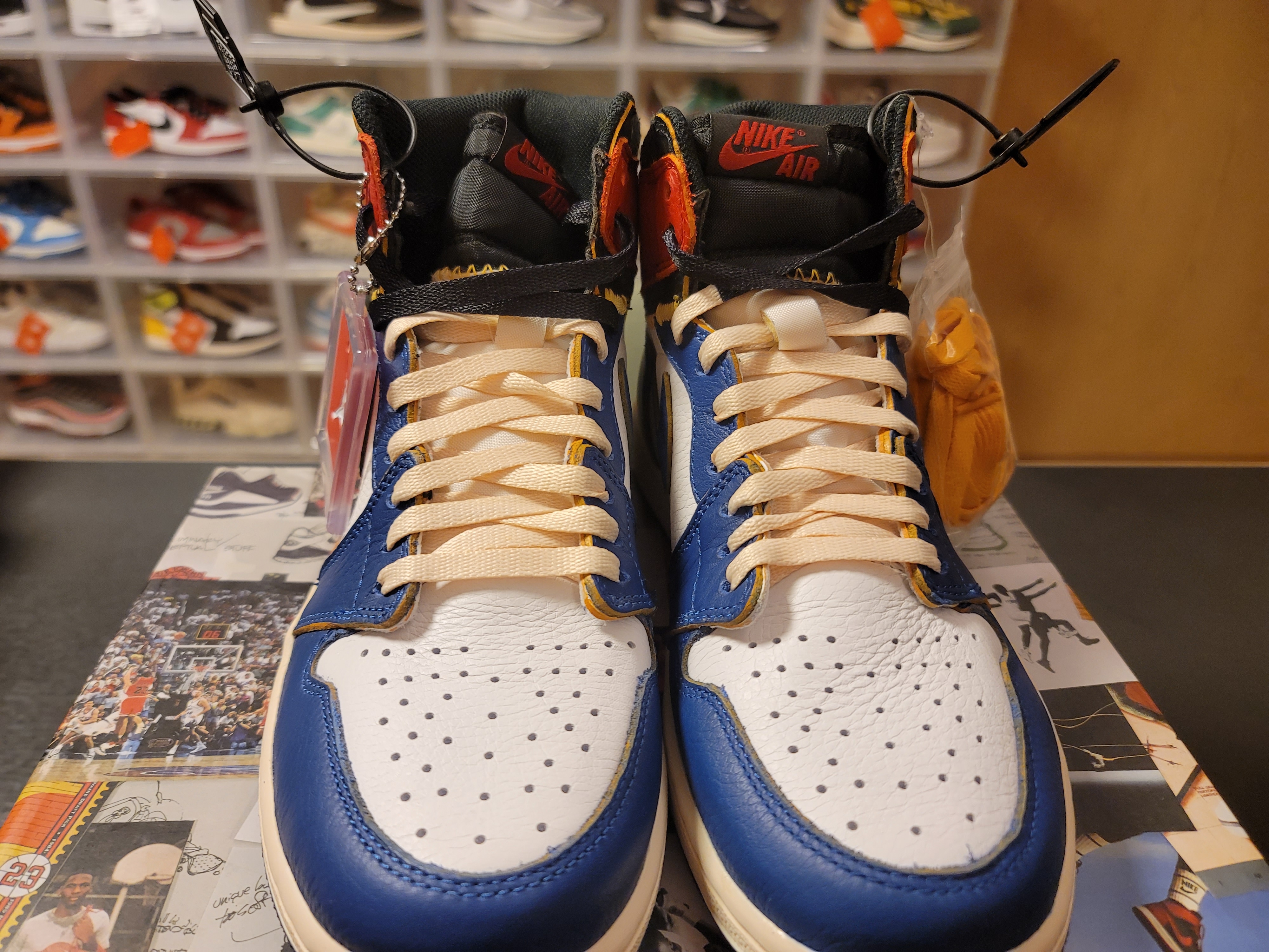 Jordan 1 x Union Retro High Blue Toe 착용 스타일 - 1