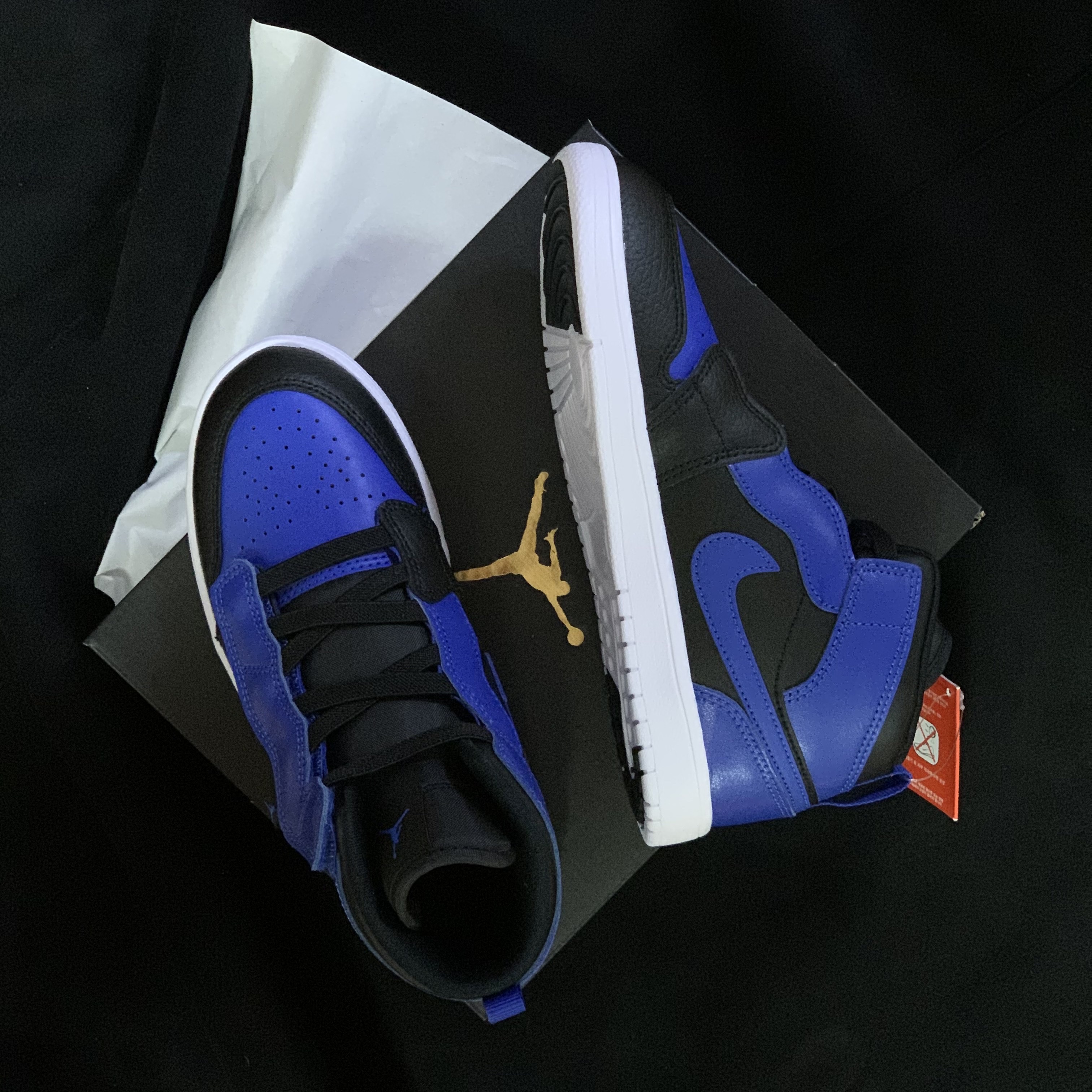 (PS) Jordan 1 Mid Alt Hyper Royal 착용 스타일 - 1