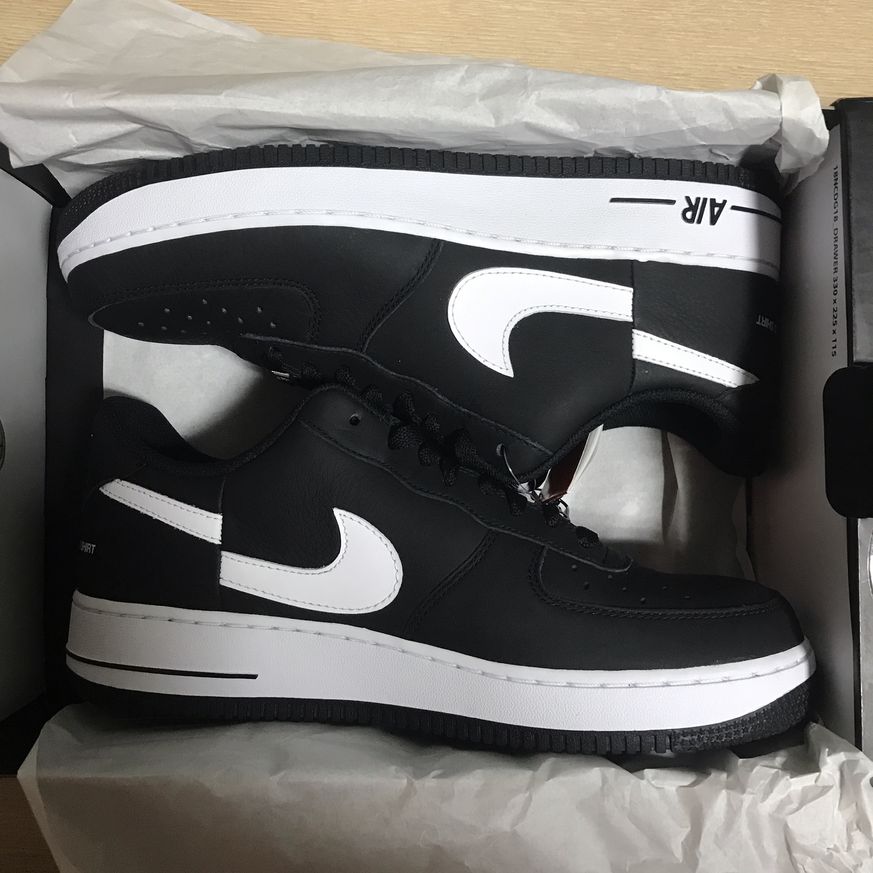 Nike x Comme des Garcons Shirt x Supreme Air Force 1 Low 2018 착용 스타일