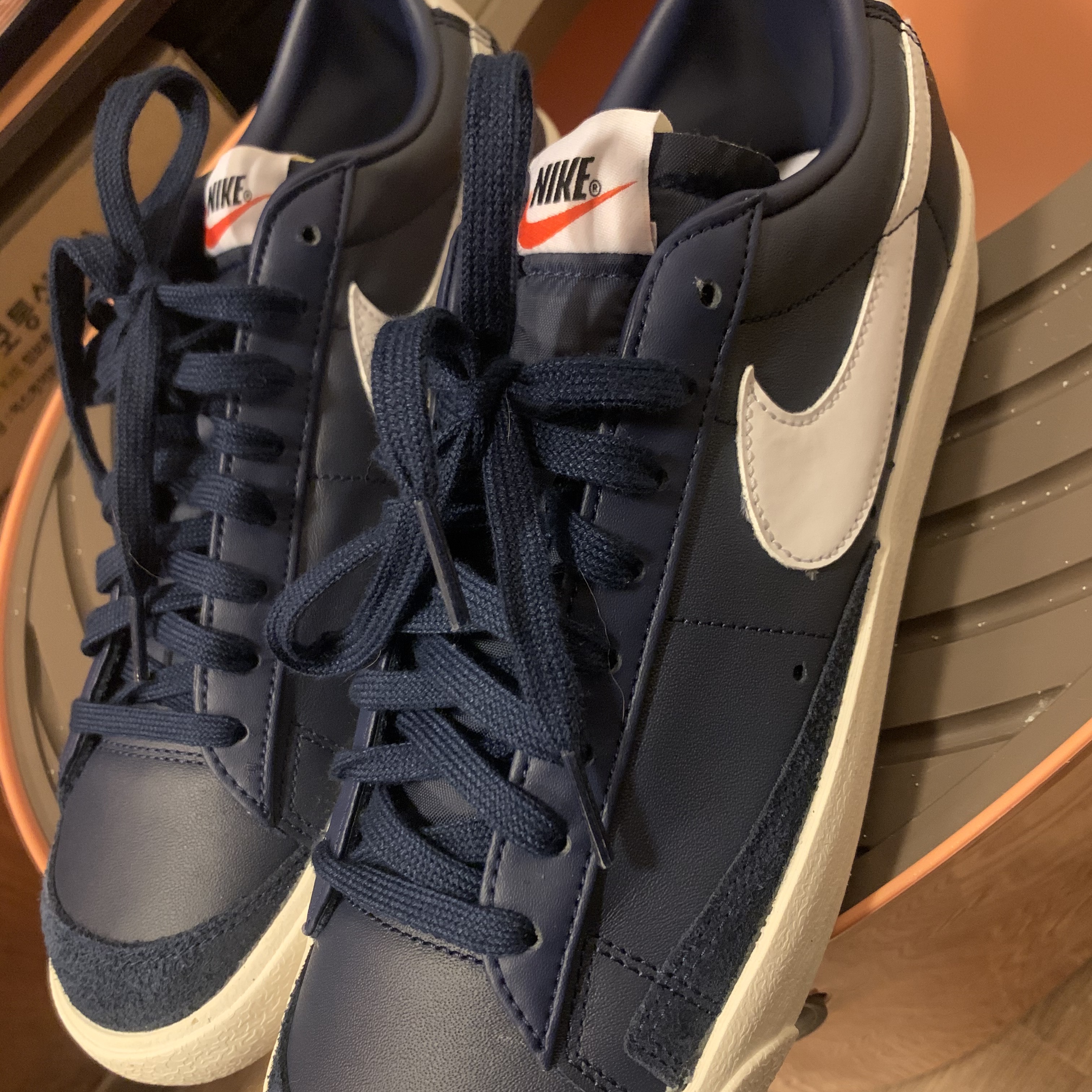 Nike Blazer Low '77 Vintage Midnight Navy 착용 스타일