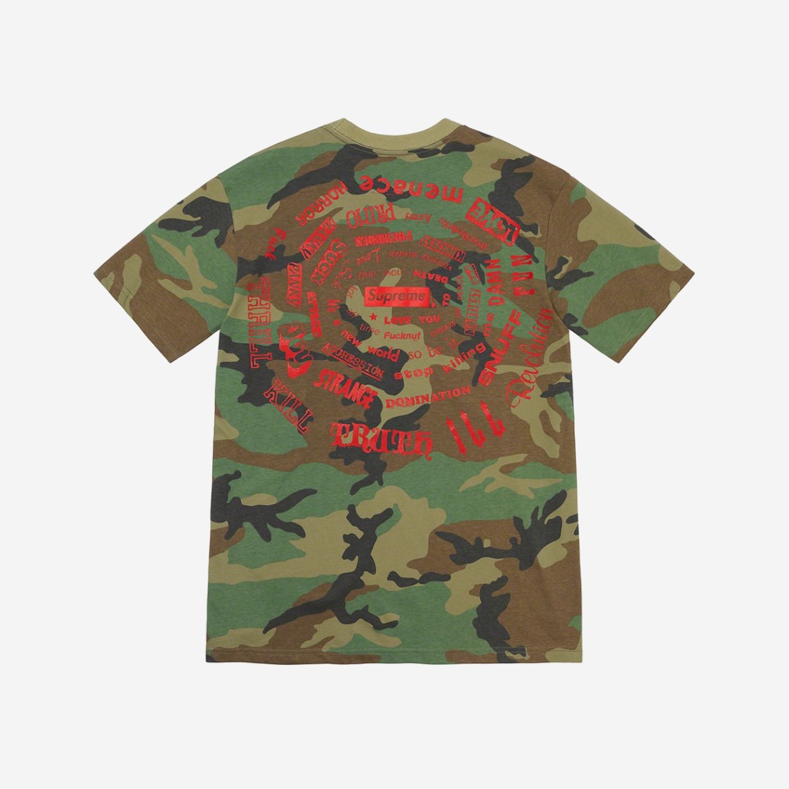 Supreme Spiral T-Shirt Woodland Camo - 21SS 상세 이미지 2