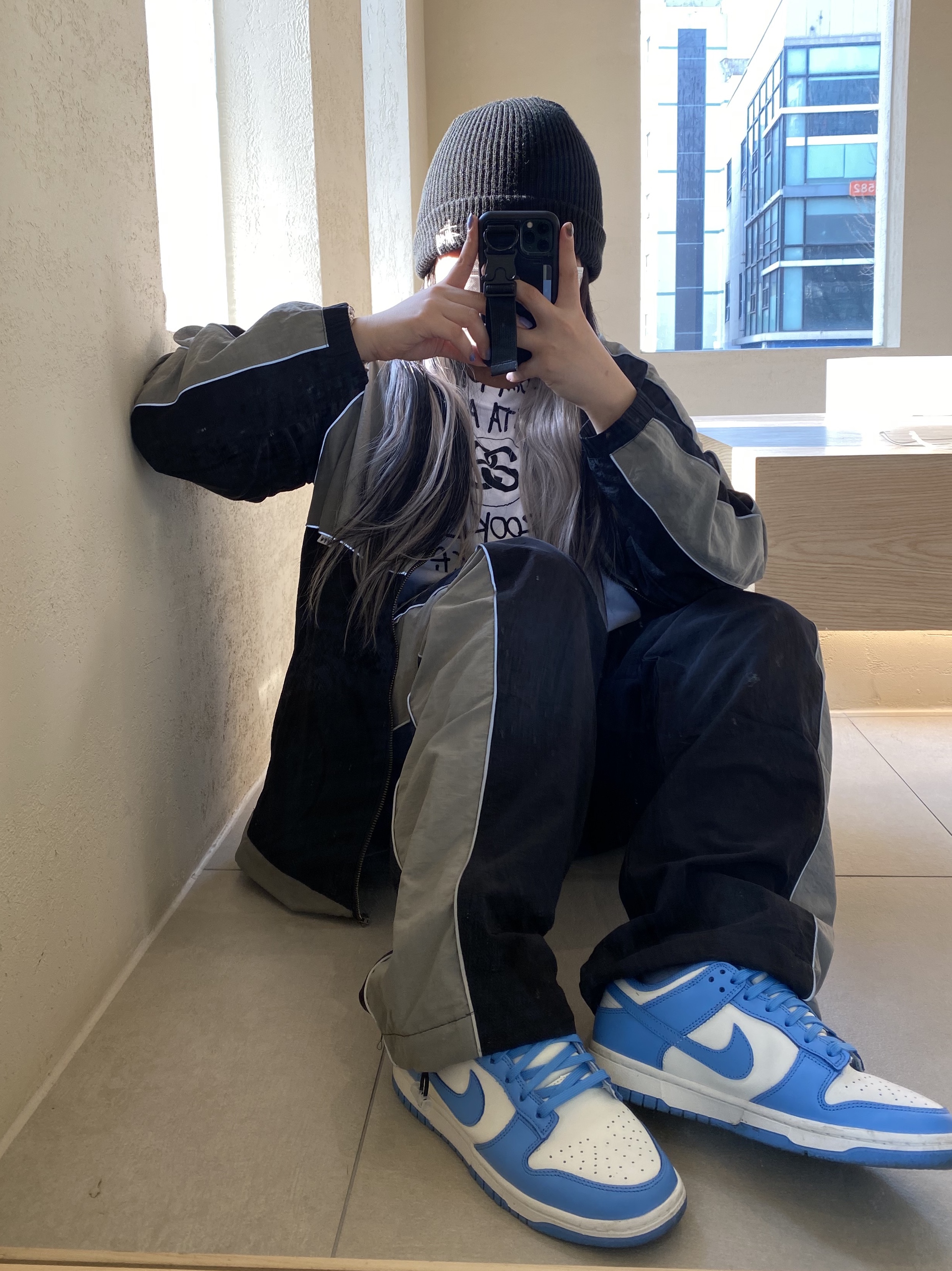 Stussy x Takahiromiyashita The Soloist 40 WT T-Shirt, (W) Nike Dunk Low Coast 착용 스타일