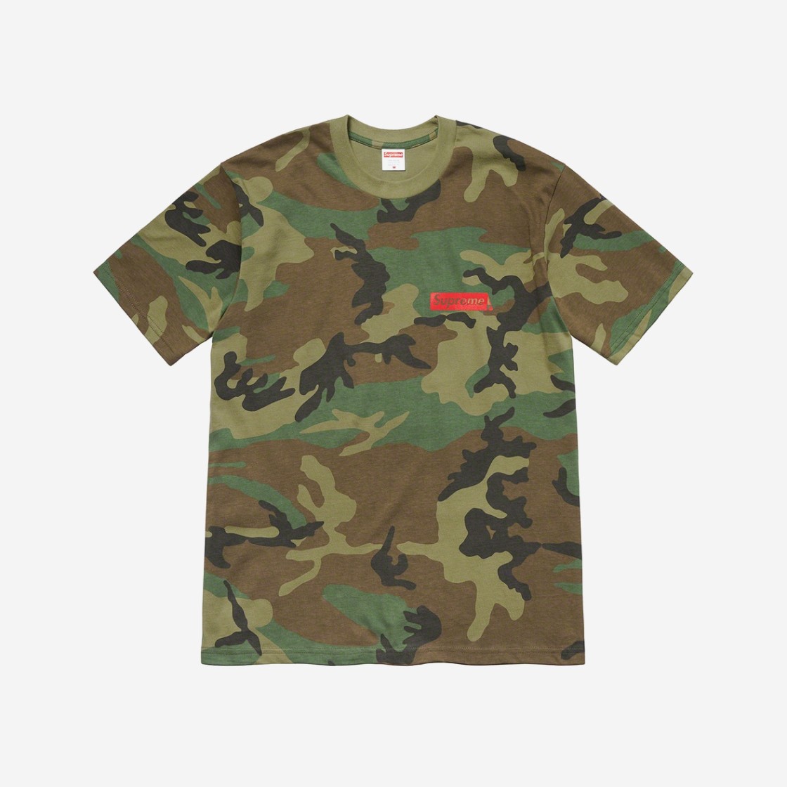 Supreme Spiral T-Shirt Woodland Camo - 21SS 상세 이미지 1