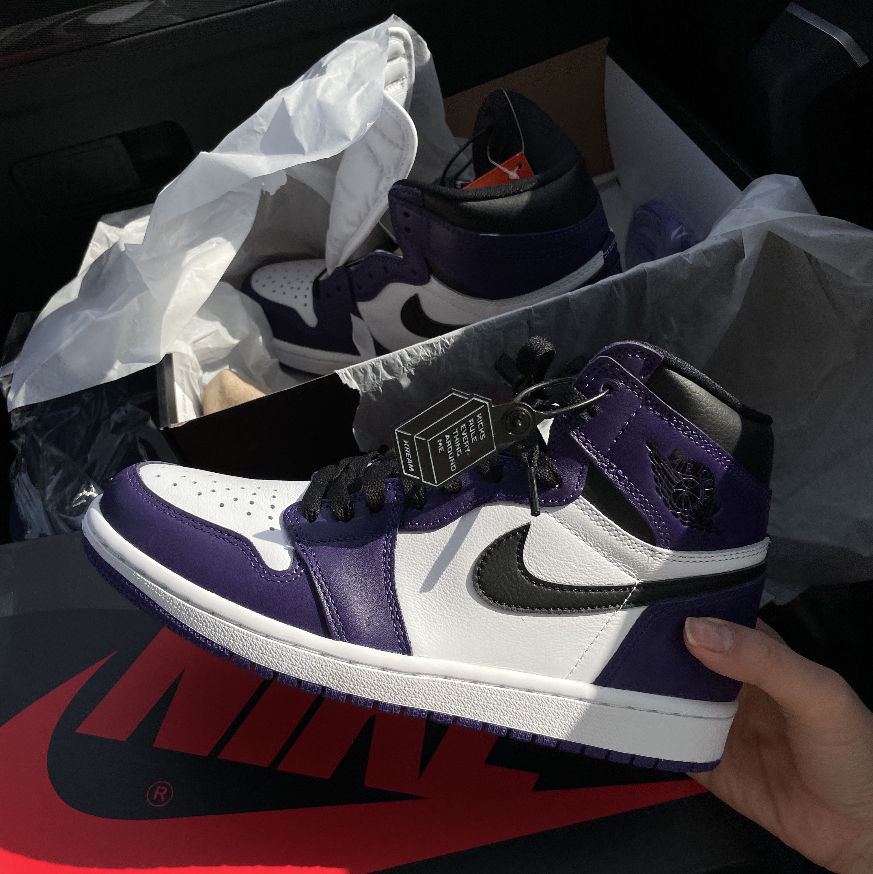 Jordan 1 Retro High OG Court Purple 2020 착용 스타일 - 2