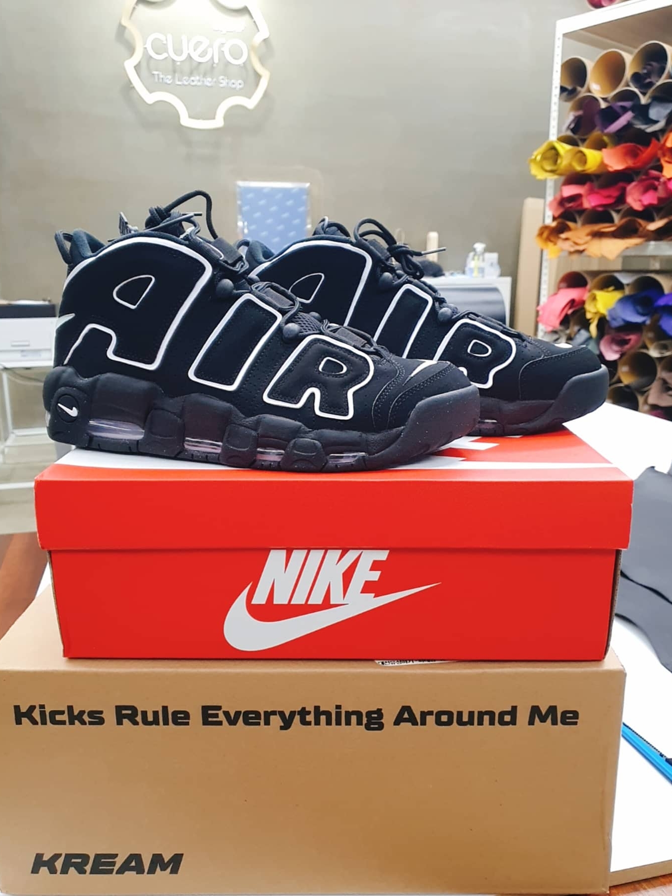 Nike Air More Uptempo Black White 2020 착용 스타일