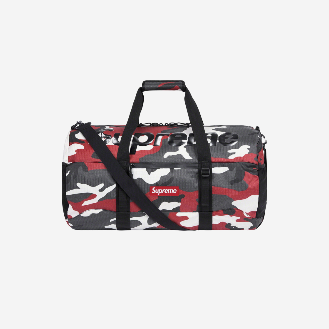 Supreme camo outlet duffle bag