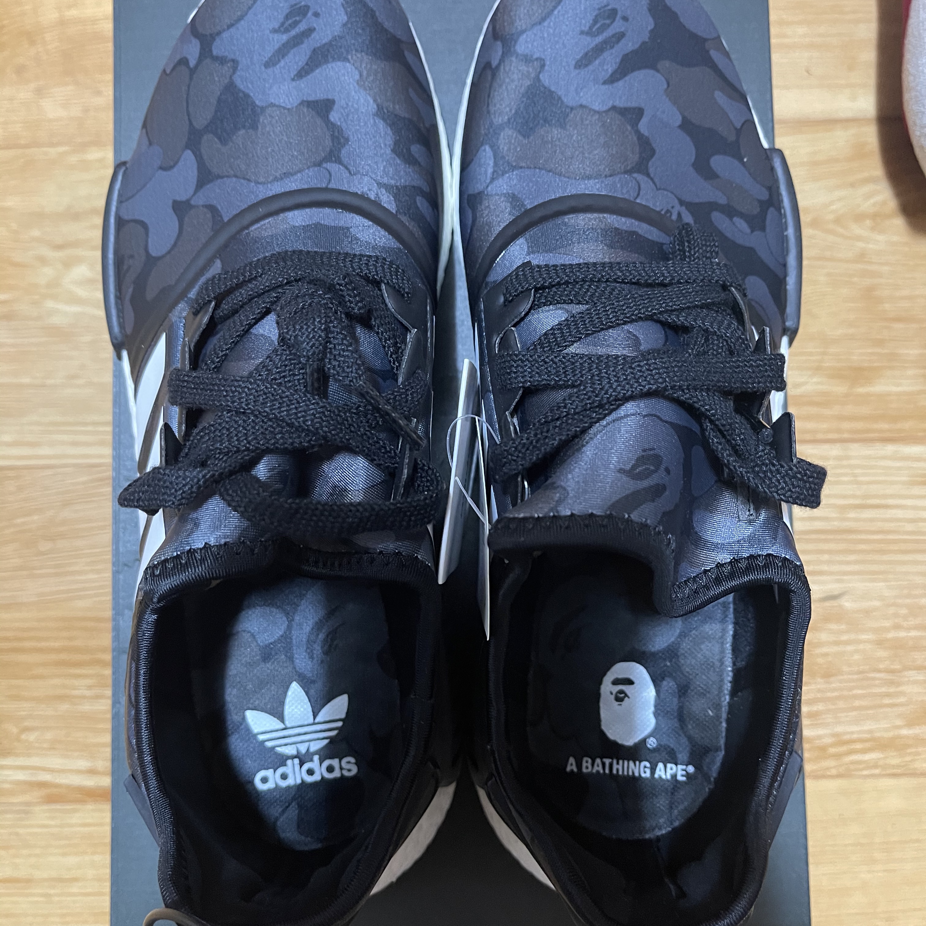 Adidas x BAPE NMD R1 Black Camo 착용 스타일
