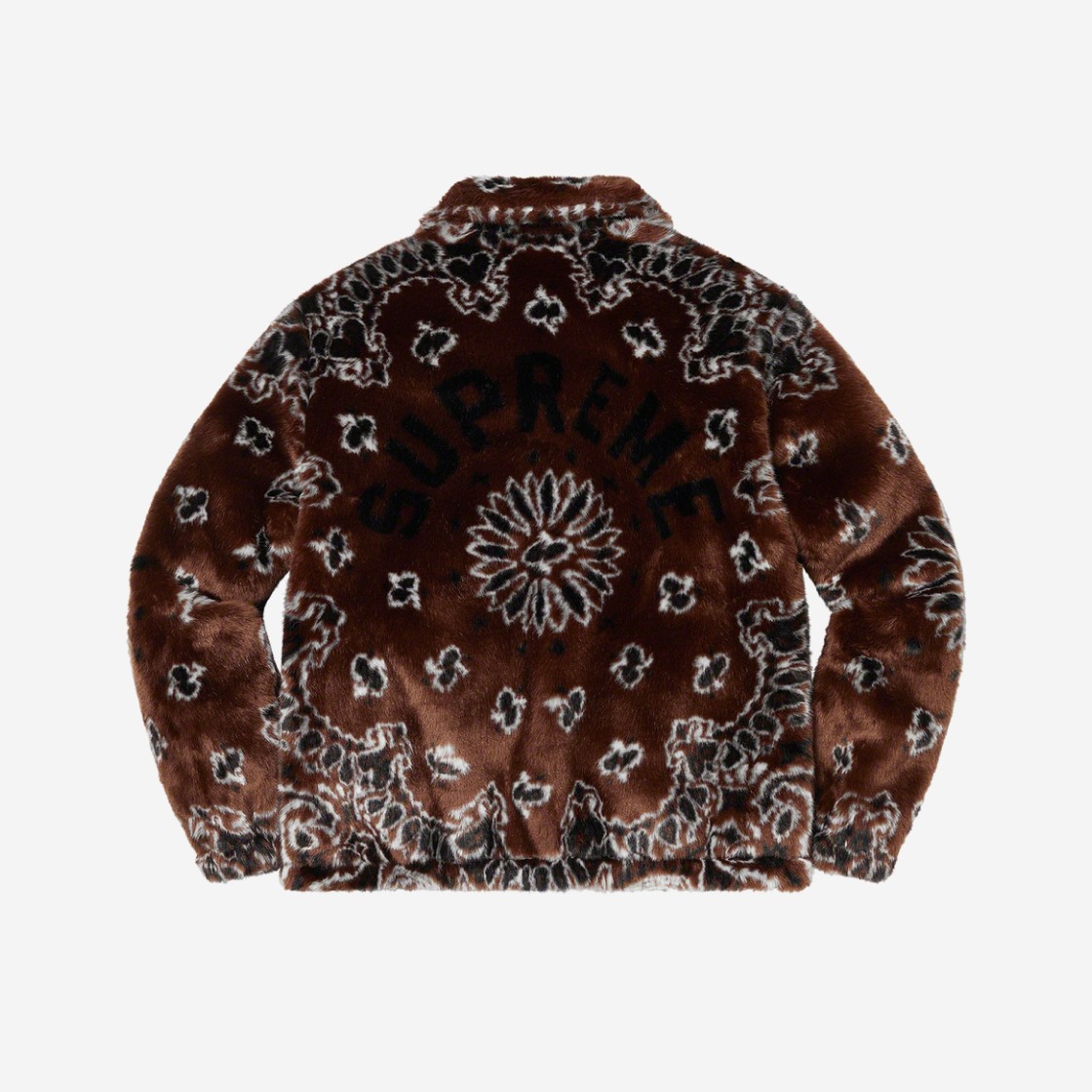 Supreme Bandana Faux Fur Bomber Jacket Brown - 21SS 상세 이미지 3