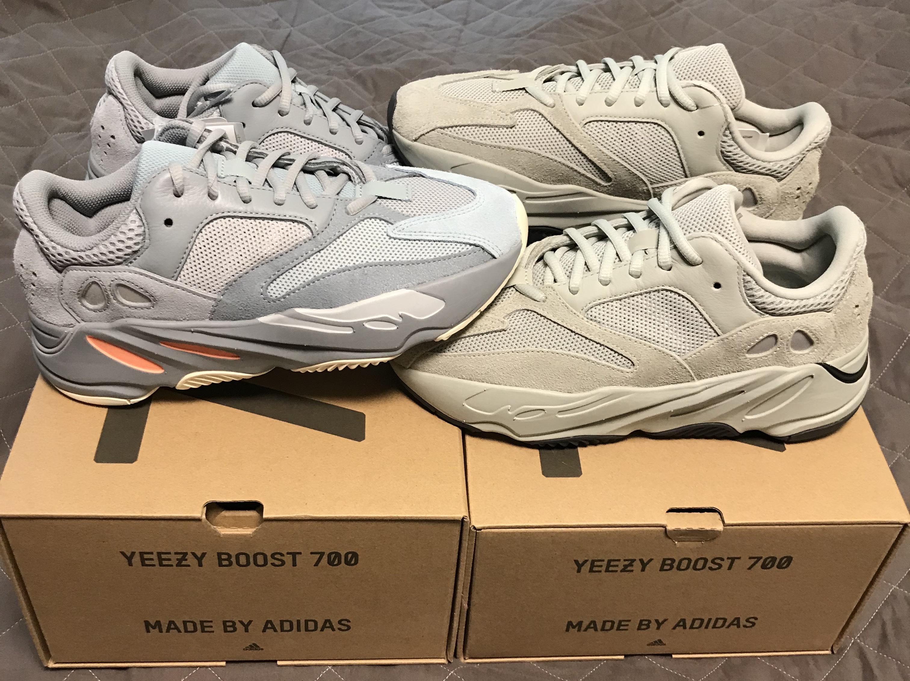 Adidas Yeezy Boost 700 Salt, Adidas Yeezy Boost 700 Inertia 착용 스타일
