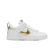(W) Nike Dunk Low Disrupt White Metallic Gold