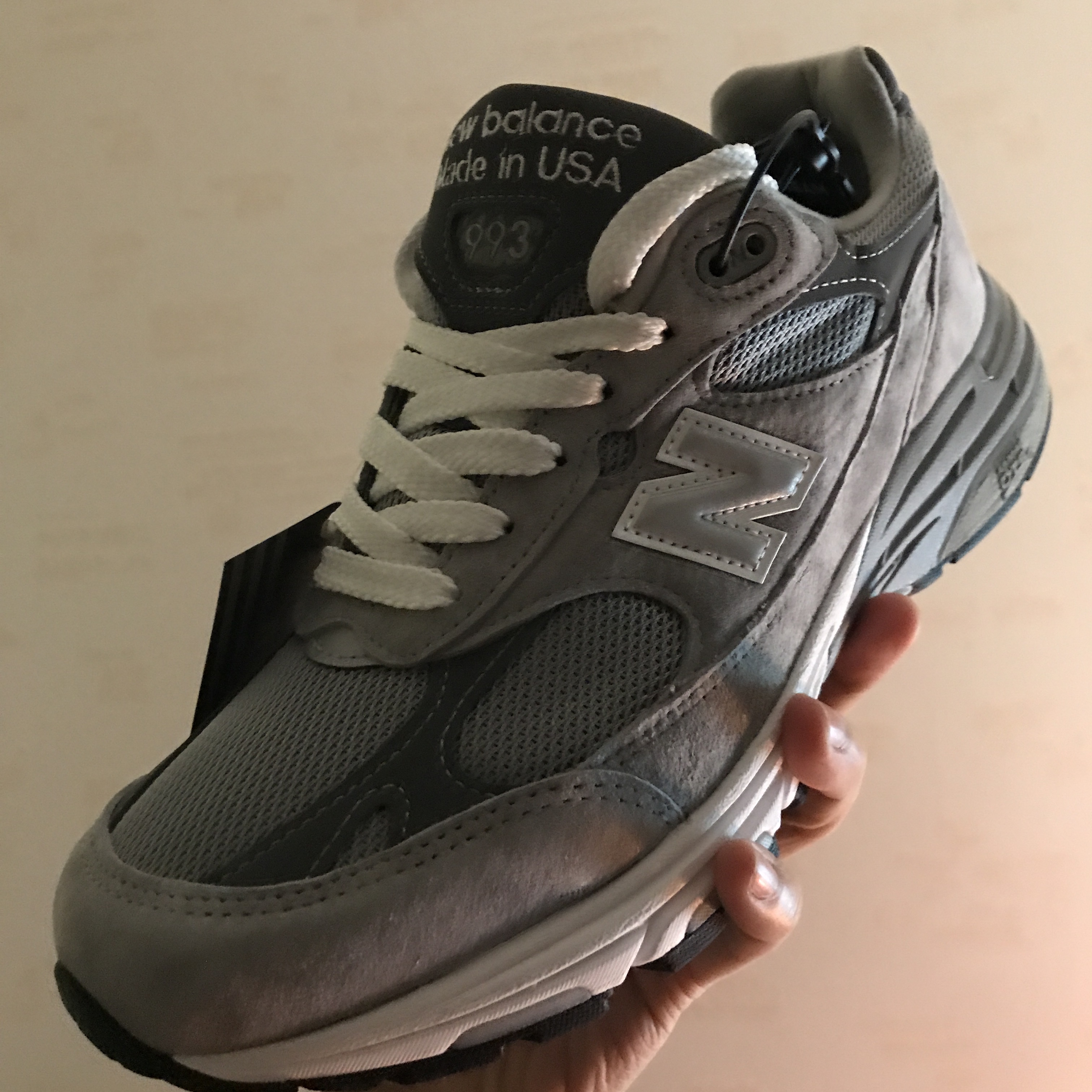 New Balance 993 Made in USA Grey - D Standard 착용 스타일