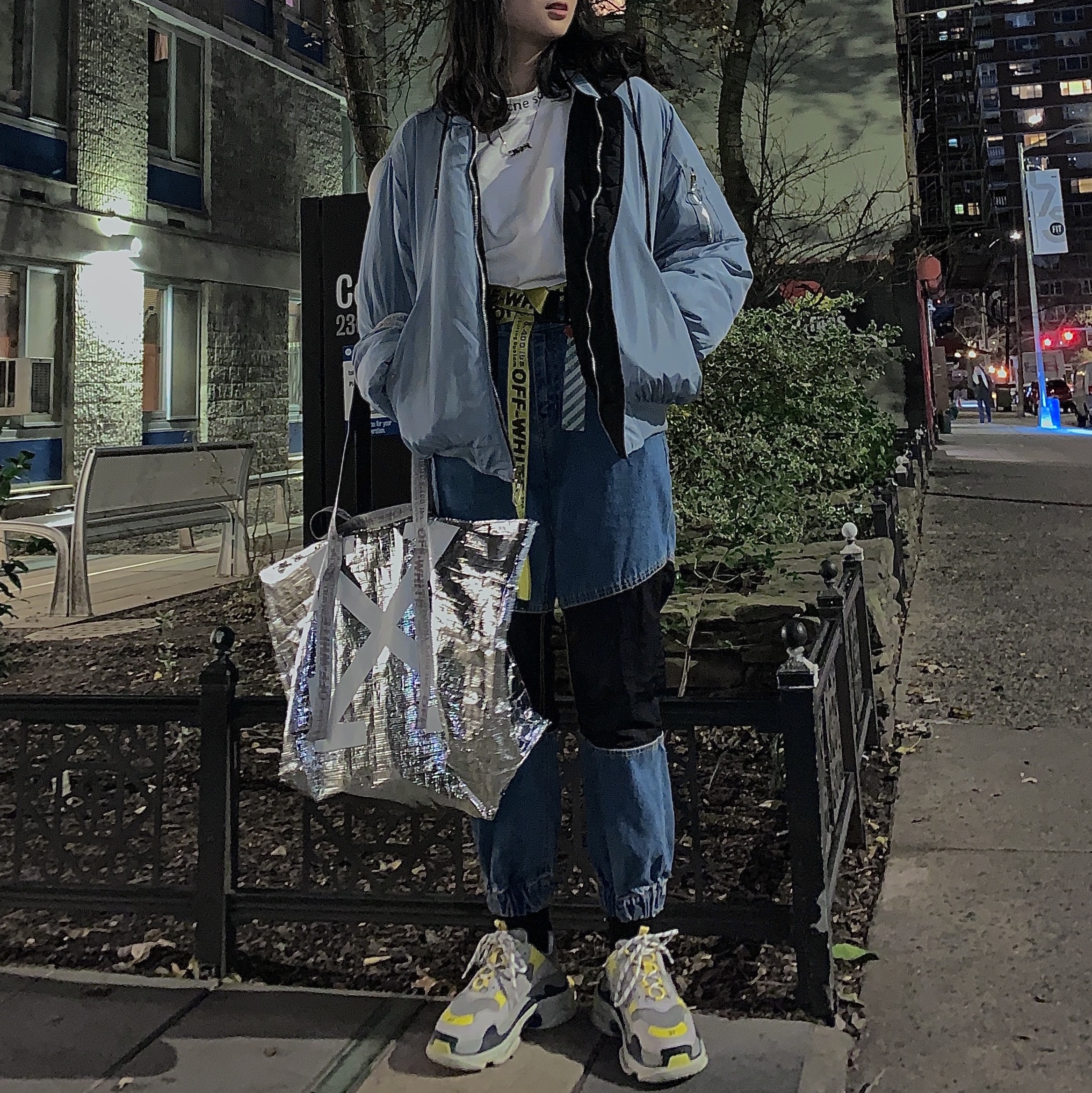 Balenciaga Triple S Yellow Grey 2019 착용 스타일