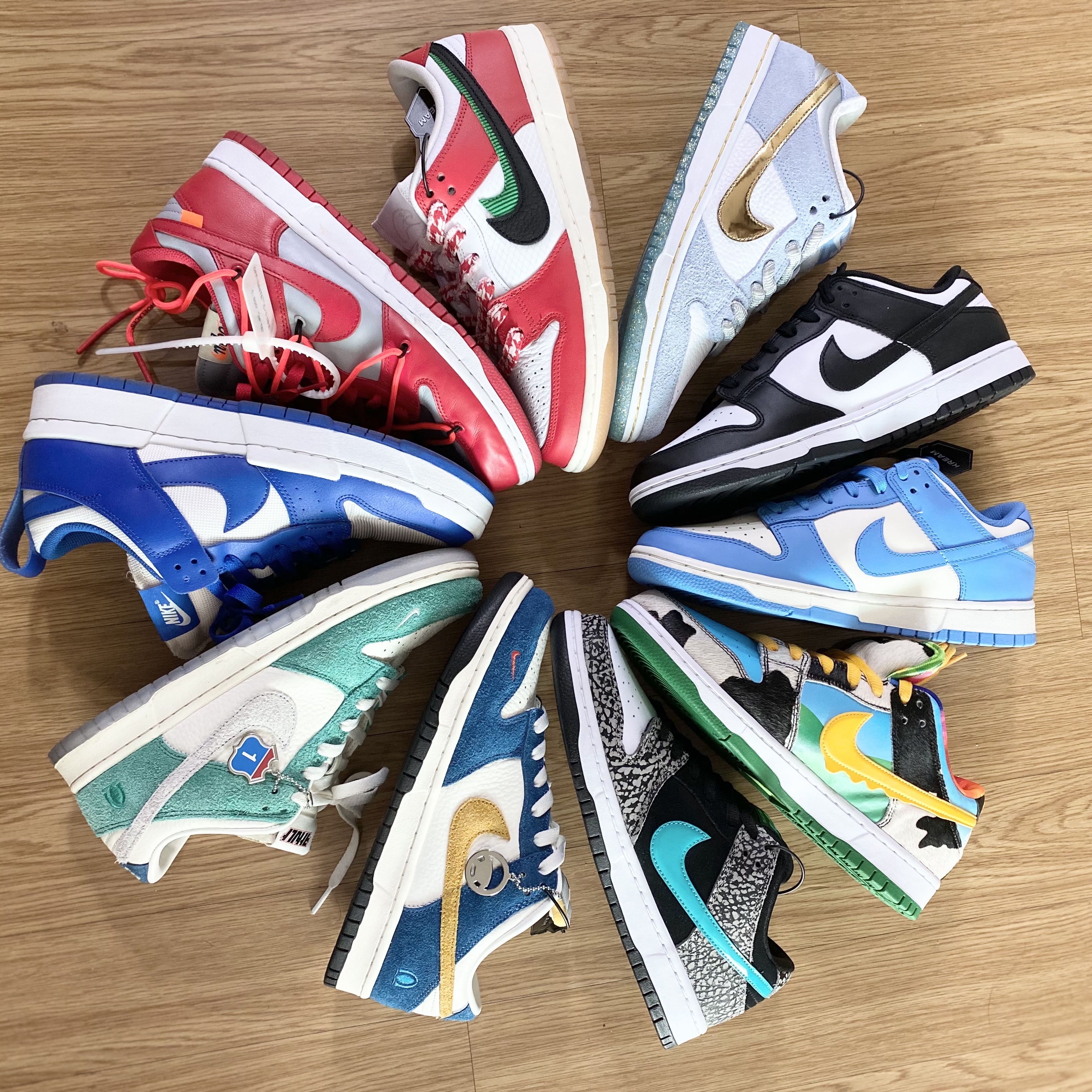 Nike x Kasina Dunk Low Road Sign - Kasina Exclusive, Nike x Kasina Dunk Low 80's Bus 착용 스타일