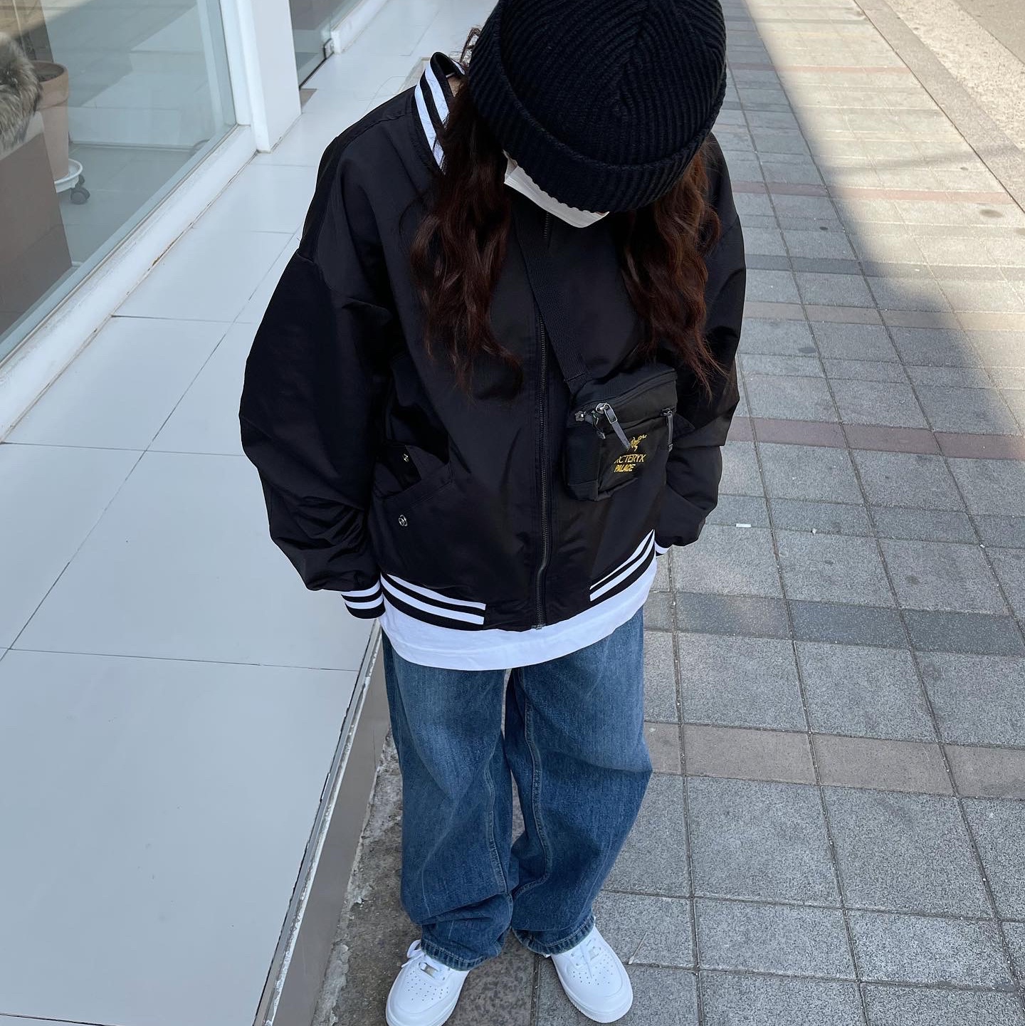 Palace x Arc'teryx Mantis 1 Waistpack - 20FW, Nike Air Force 1 '07 Low White 착용 스타일 - 3