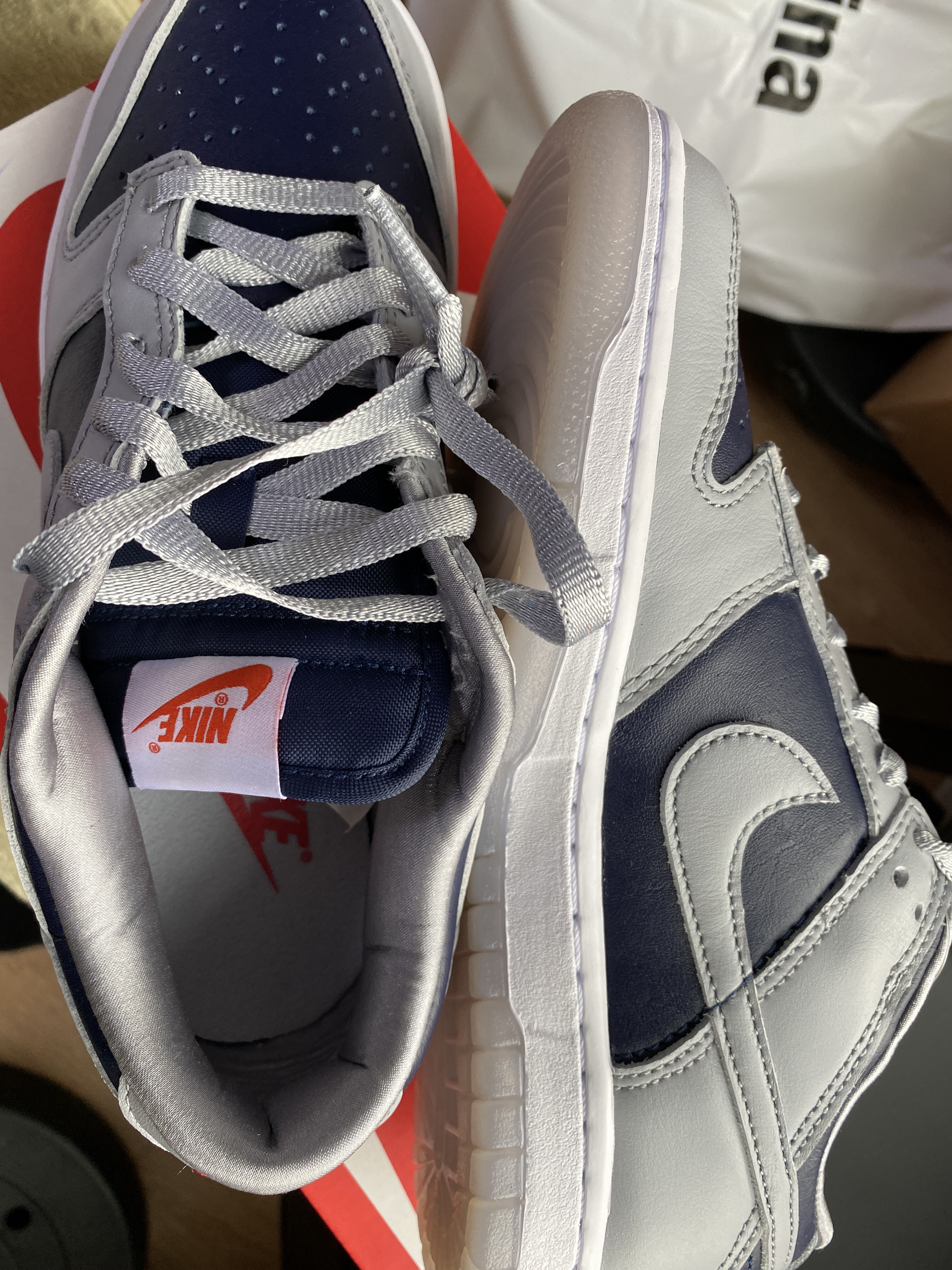 (W) Nike Dunk Low SP College Navy 착용 스타일